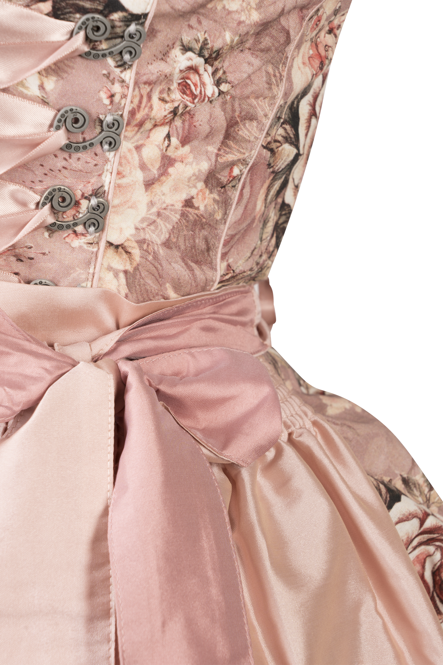 Dirndl Delphine mit floralem Muster Detail Mieder