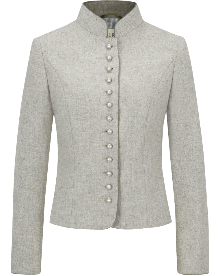 geknöpfte beige Strickjacke 