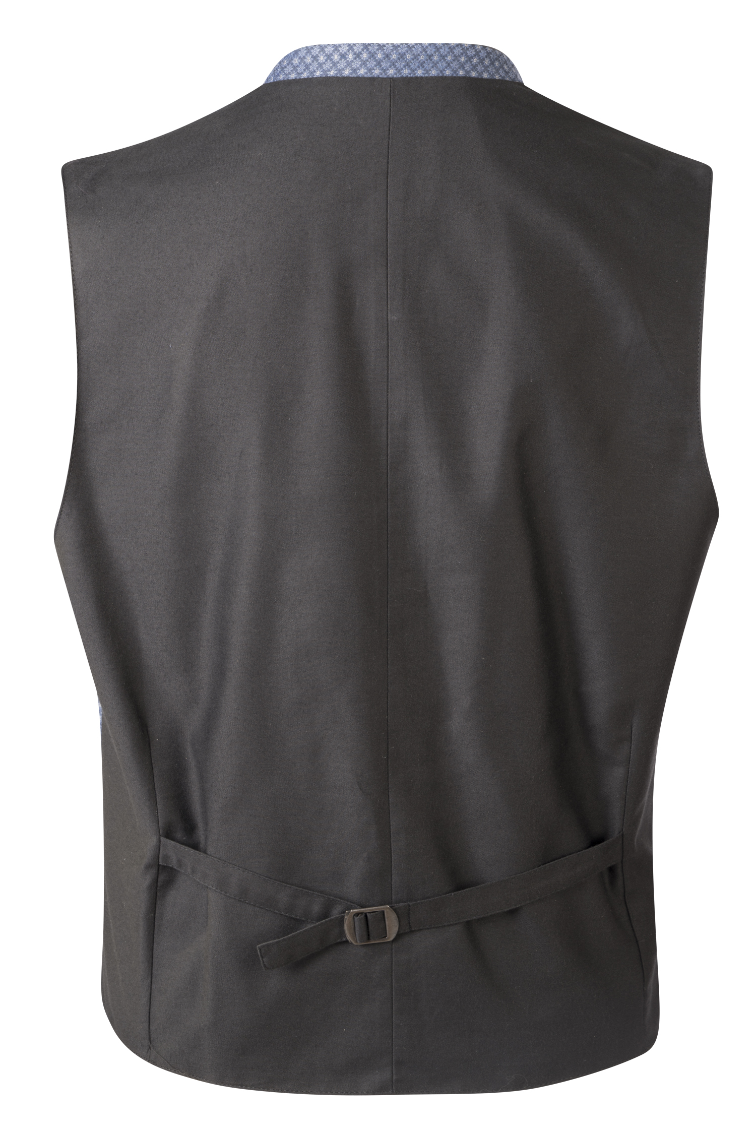 Trachtenweste Robert in blau / schwarz - Rückansicht