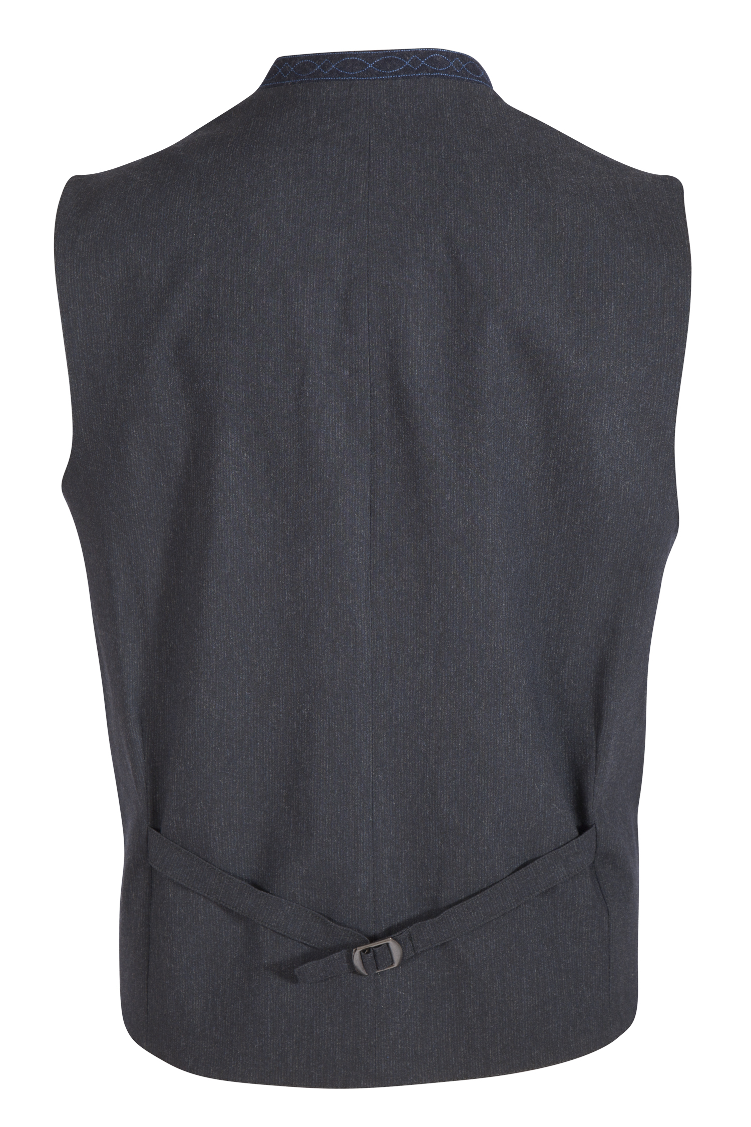 Trachtenweste Mirko in dunkelblau - Rückansicht