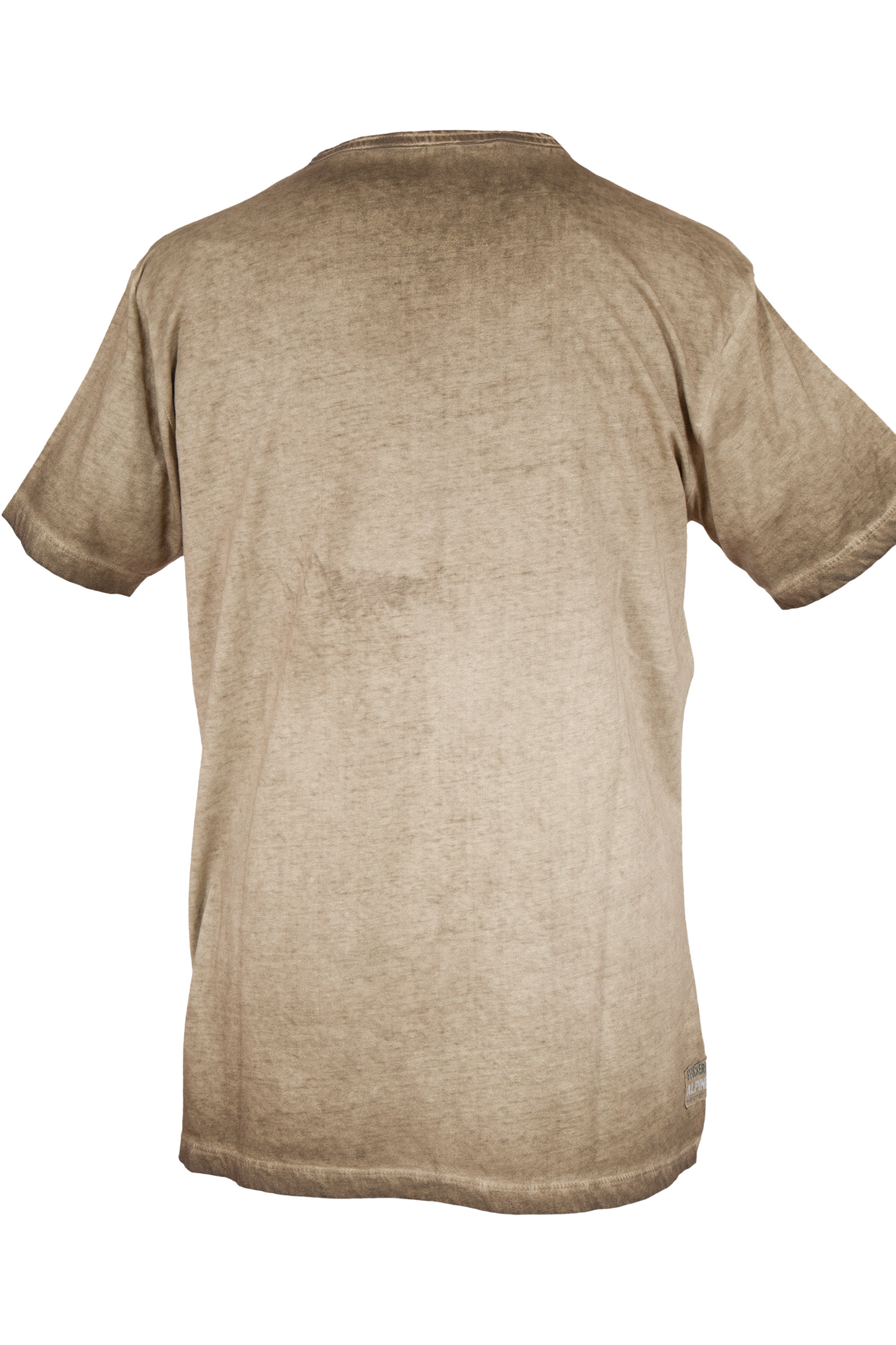 Herren Trachten T-Shirt in beige mit Bayern Löwe hinten