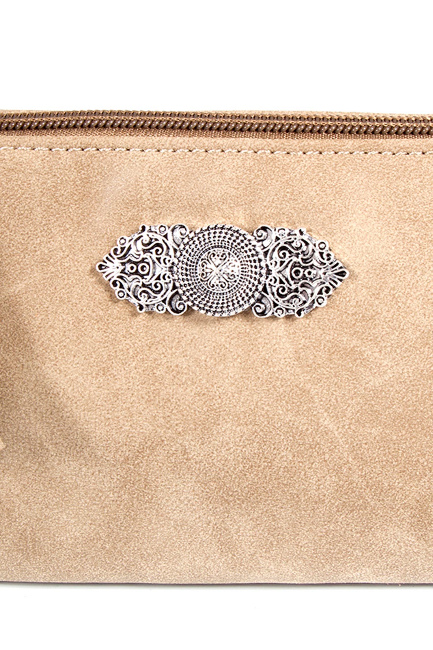 Kleine Trachtentasche in beige zum umhängen Detail