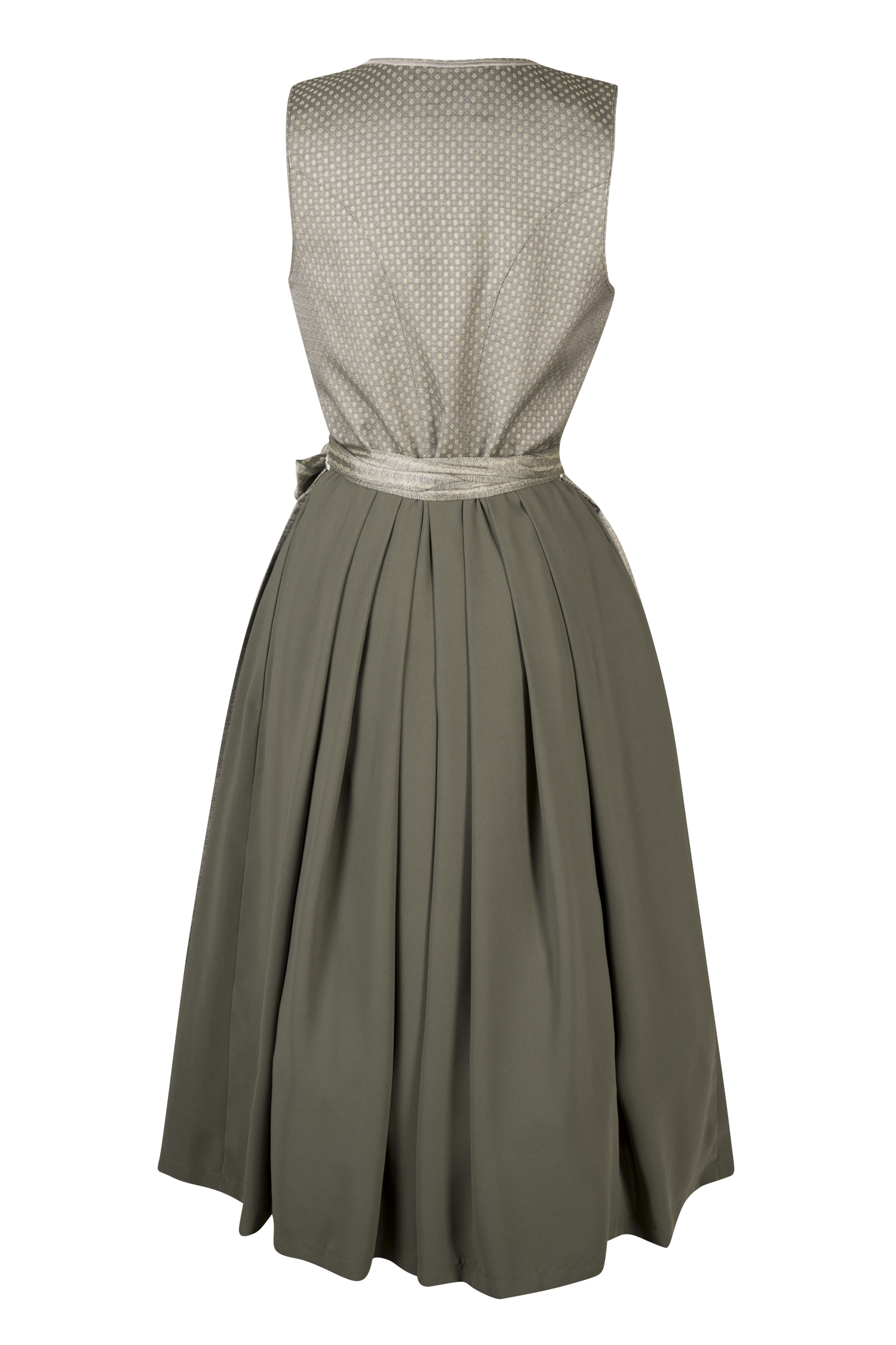 Gamsbock Dirndl in Grün Rückansicht