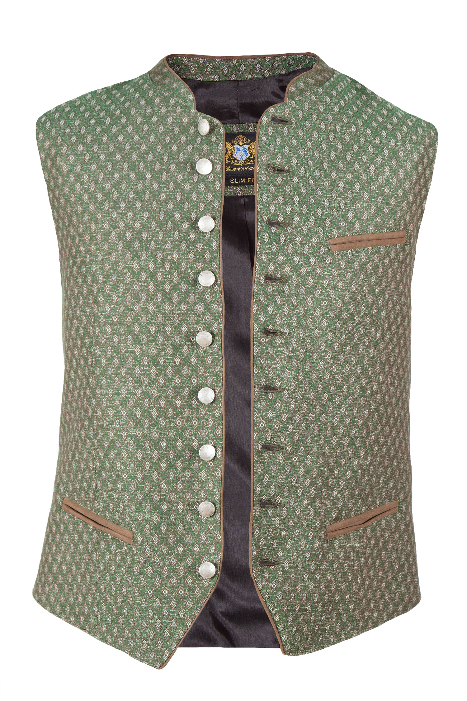 Braun gemusterte Trachtenweste Jannik