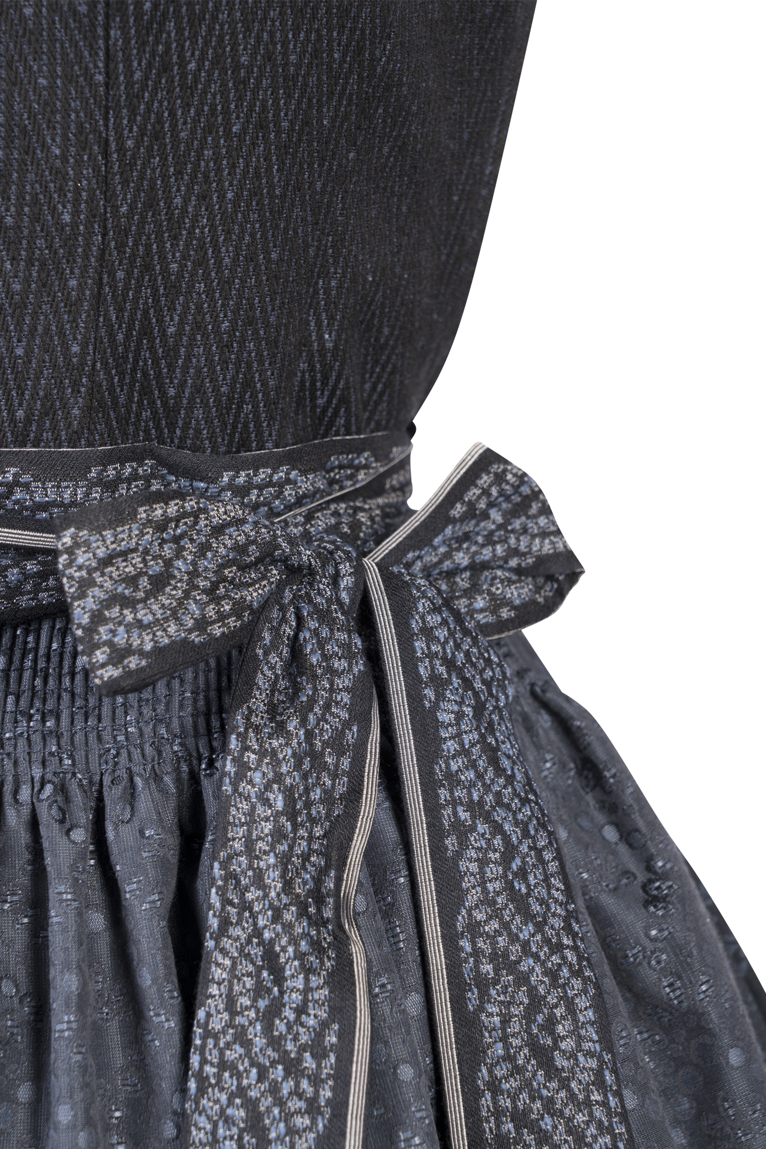 Gamsbock Dirndl in Marine Blau Detail Mieder