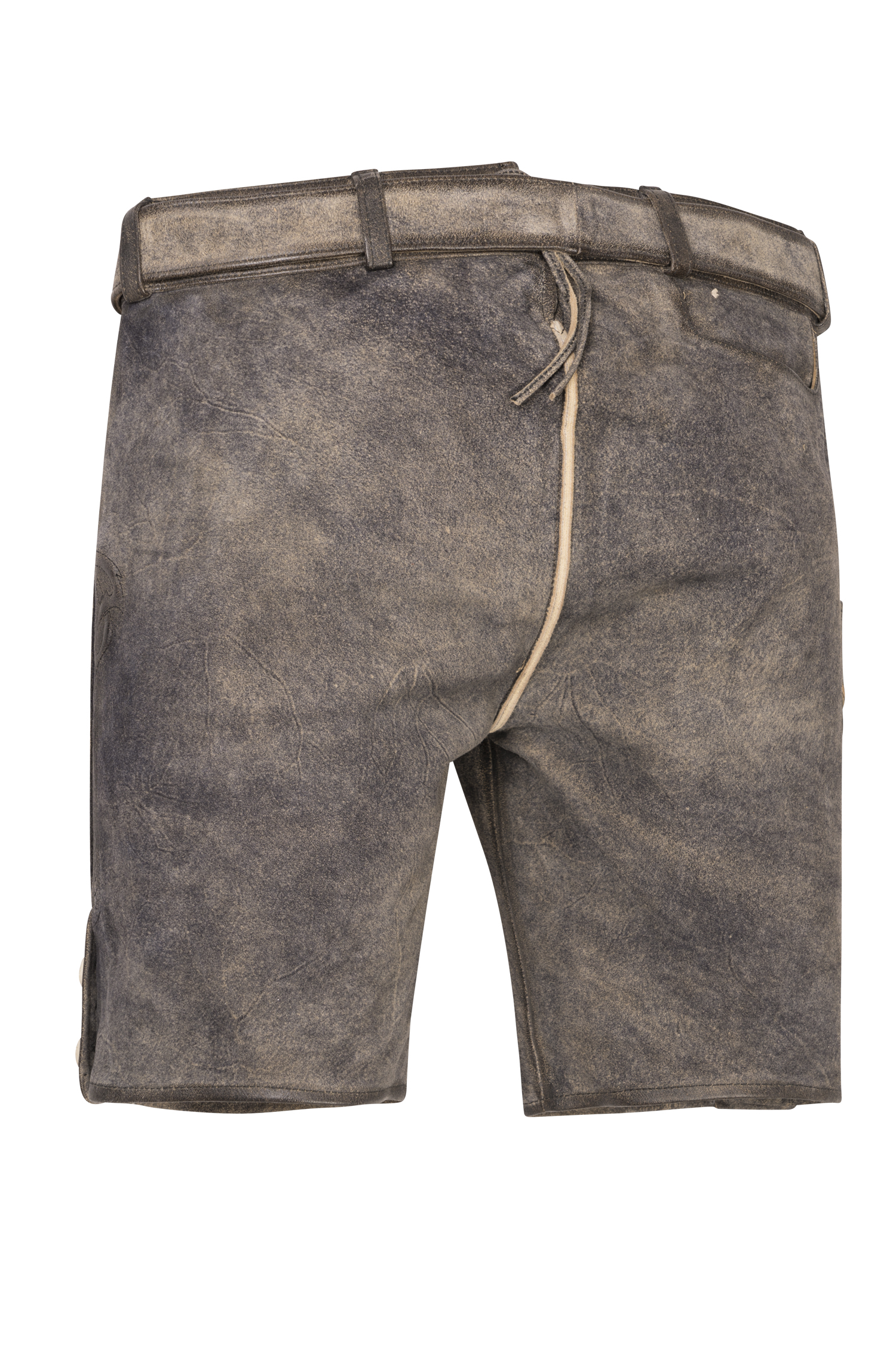 Lederhose von Spieth und Wensky in Schwarz Rückansicht