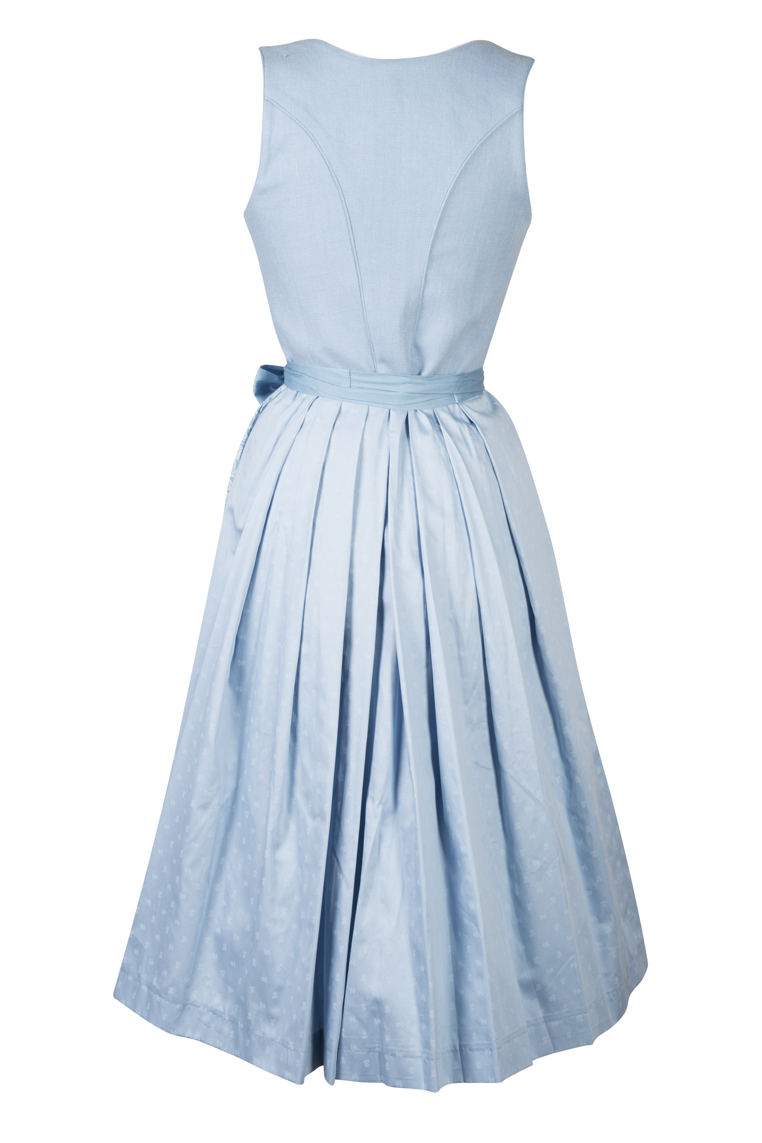 Landgraf Dirndl Dana in Blau Rückansicht