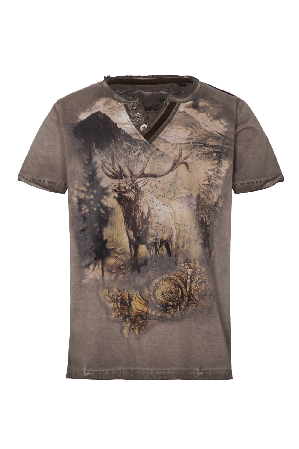 Braunes Trachtenshirt für Herren