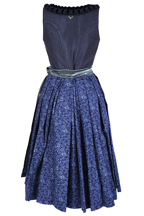 Designer Dirndl Nele in dunkeblau von CoCoVero Trachten hinten