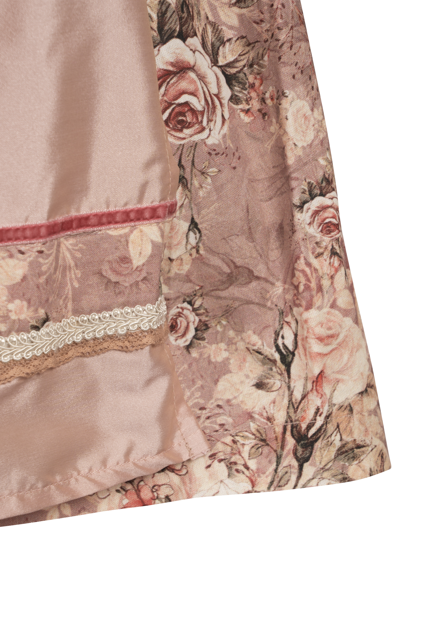 Dirndl Delphine mit floralem Muster Detail Rock