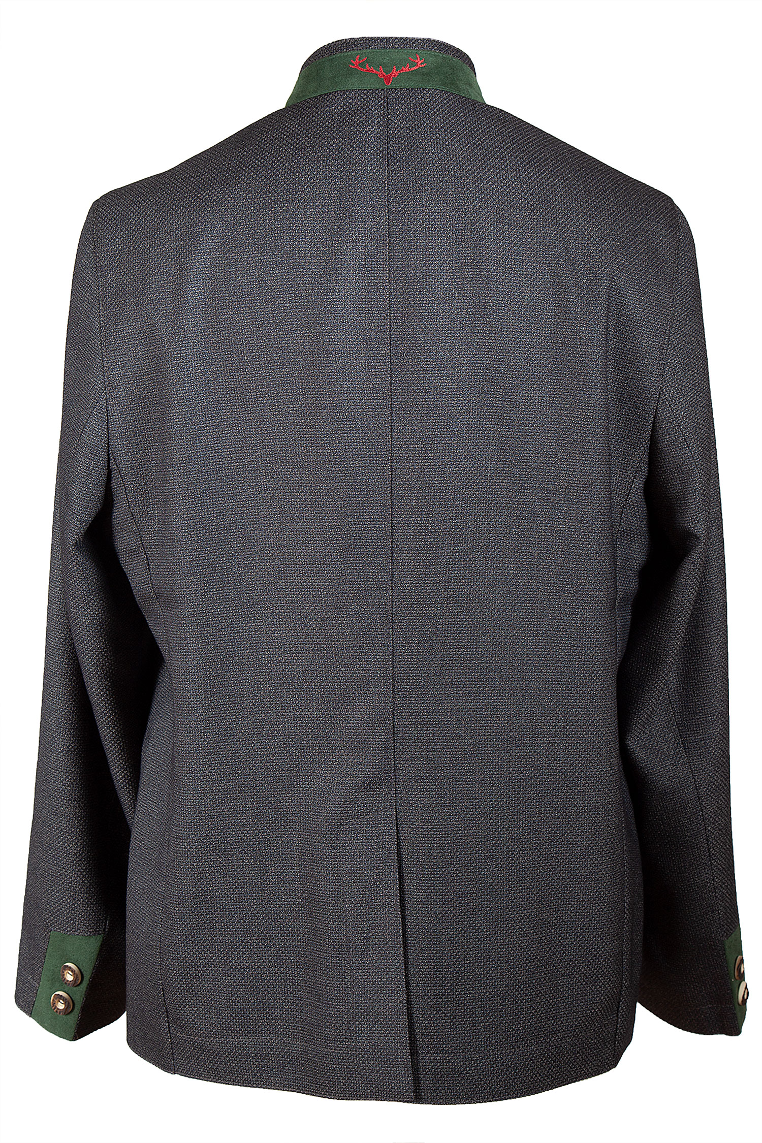 Herren Trachtenjanker Freising in anthrazit - Rückansicht