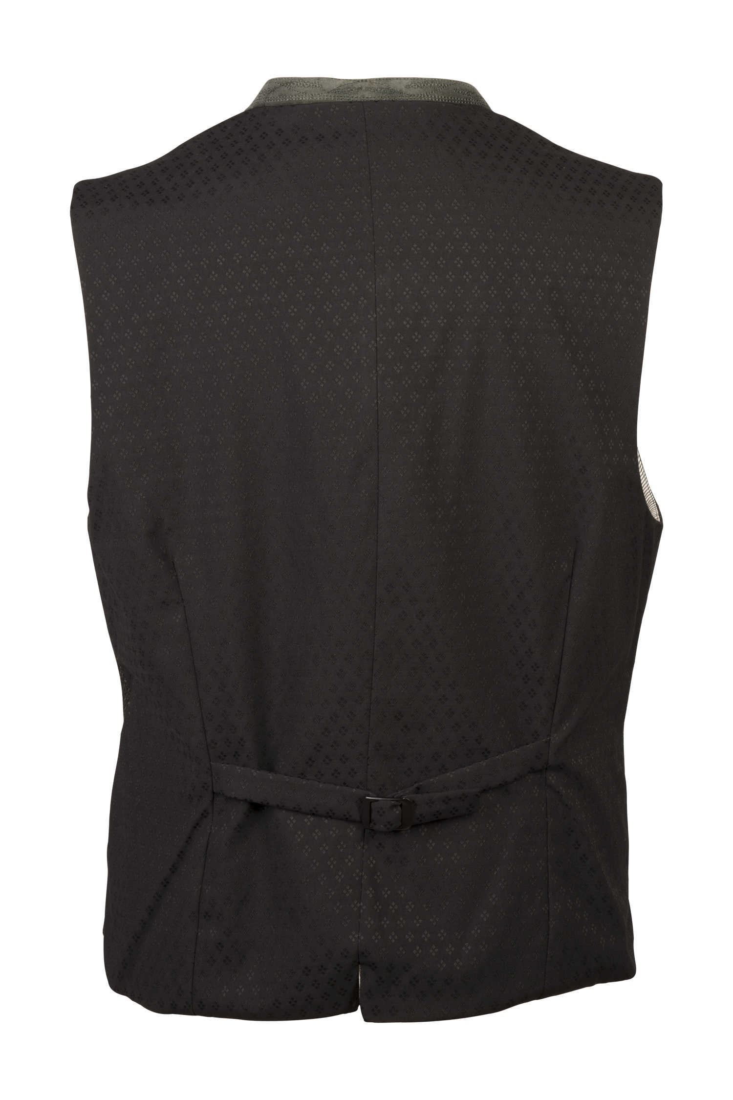 Trachtenweste Konstantin in Dunkelgrün Rückansicht