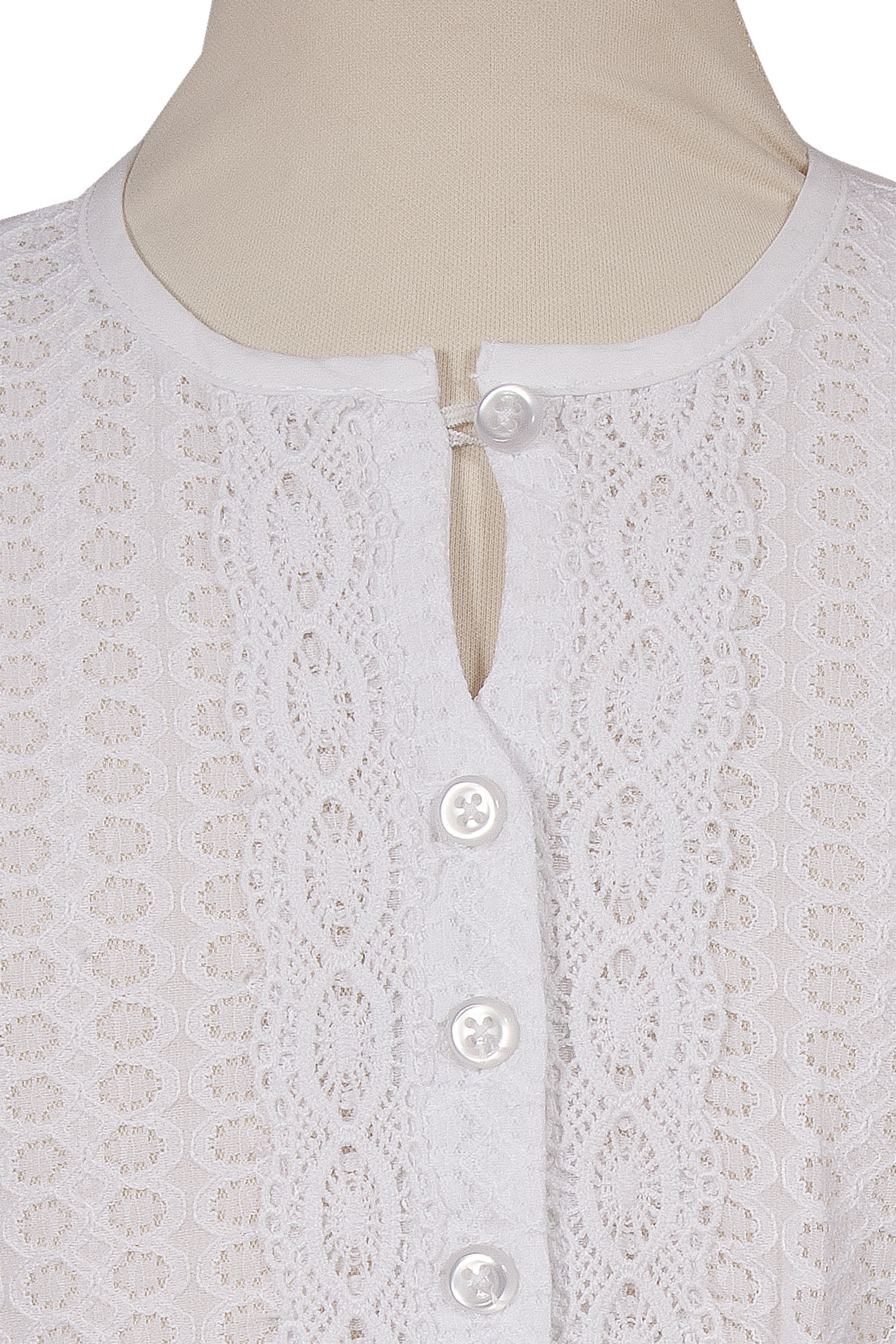 Kinder Dirndlbluse in weiß zum wechseln Detail