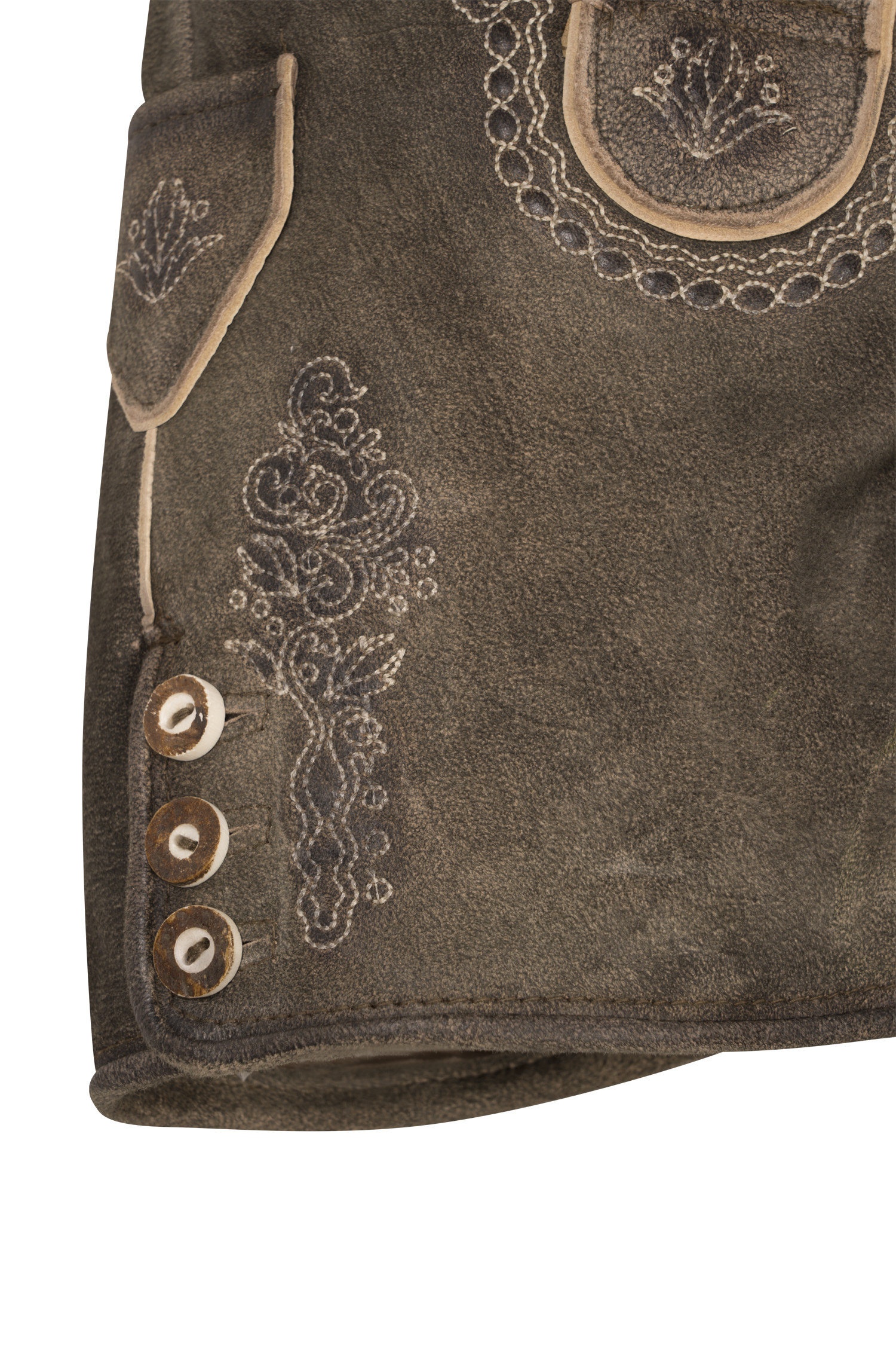 Lederhose Albrecht Detail Stickerei