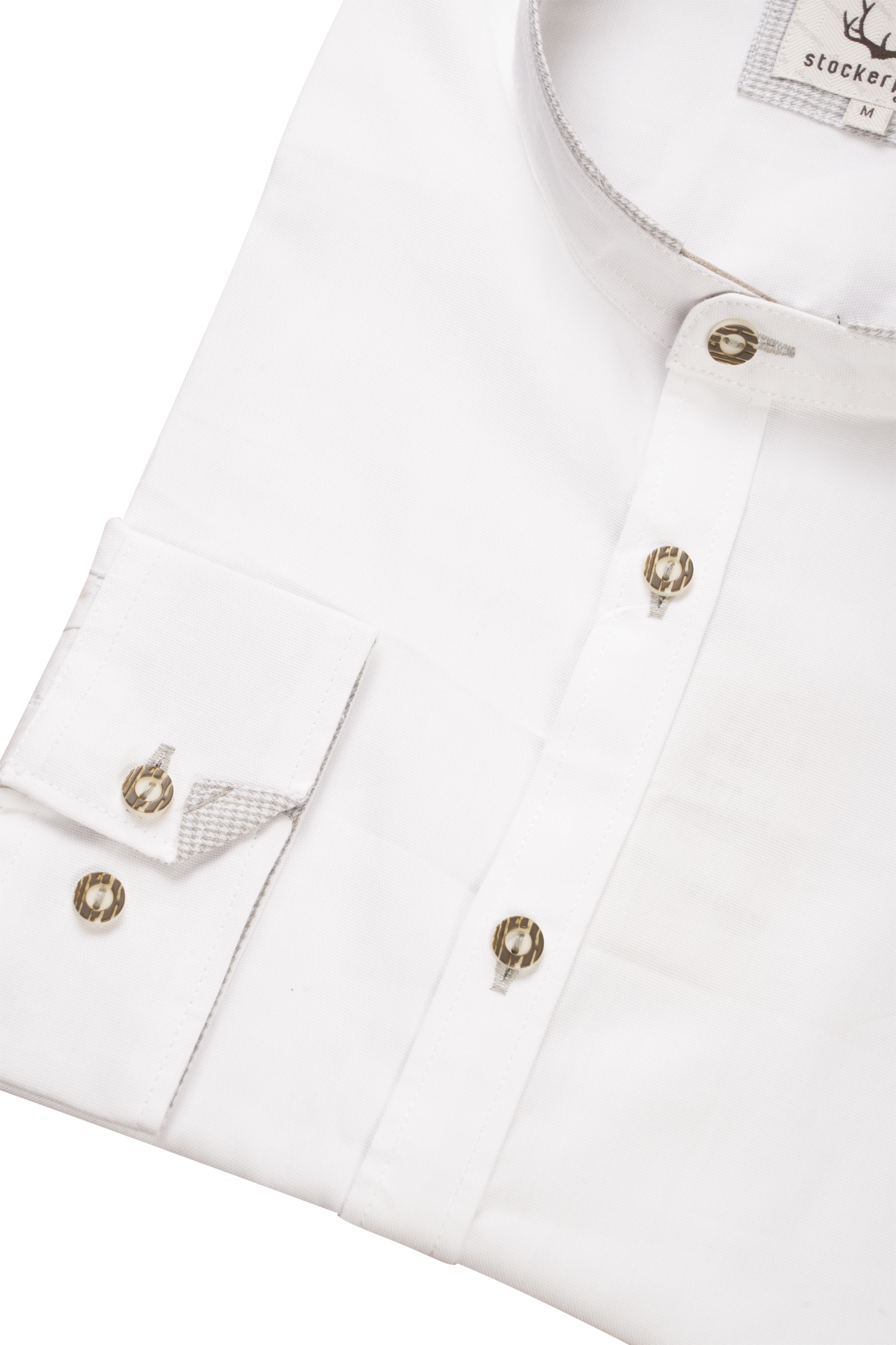 Trachtenhemd Salto mit grauen Akzenten - Detail Ärmel