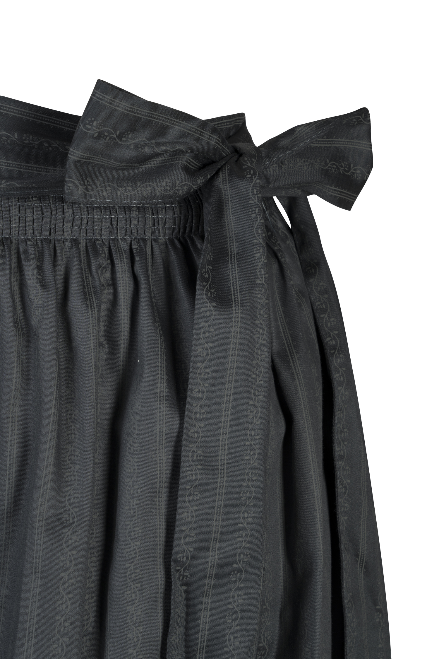 Dirndlschürze in anthrazit 70 cm - Detail