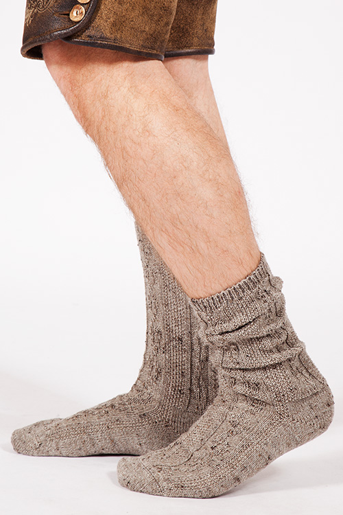 Herren Trachtensocken in braun melange 