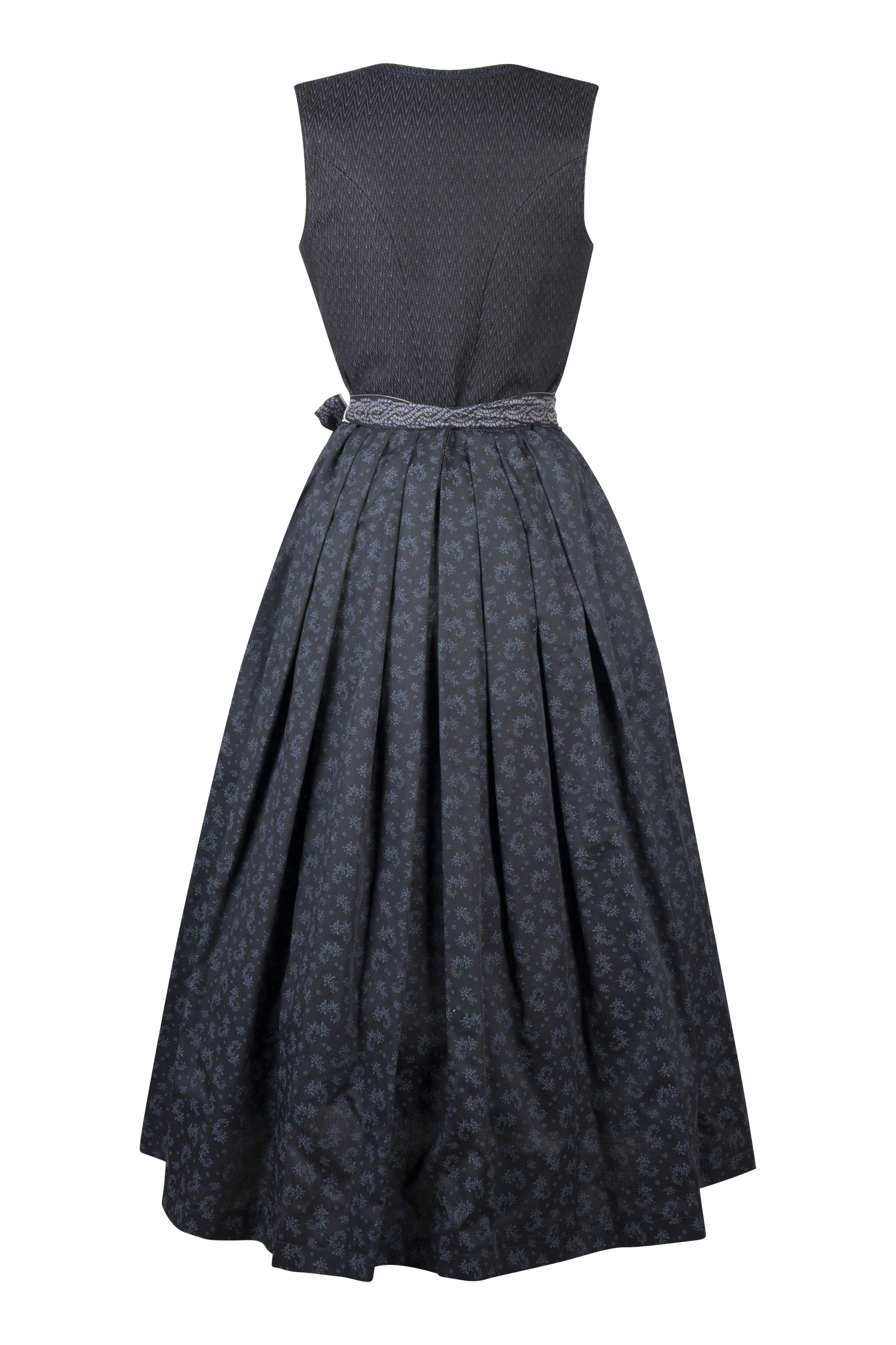 Gamsbock Dirndl in Marine Blau Rückansicht