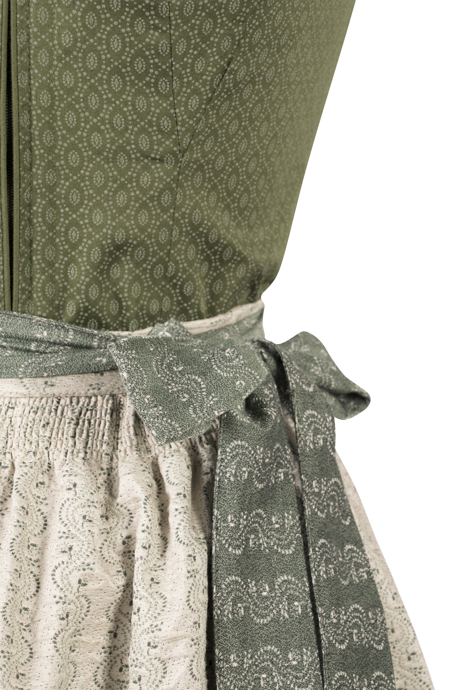 Dirndl Sarah in Grün Detail Mieder