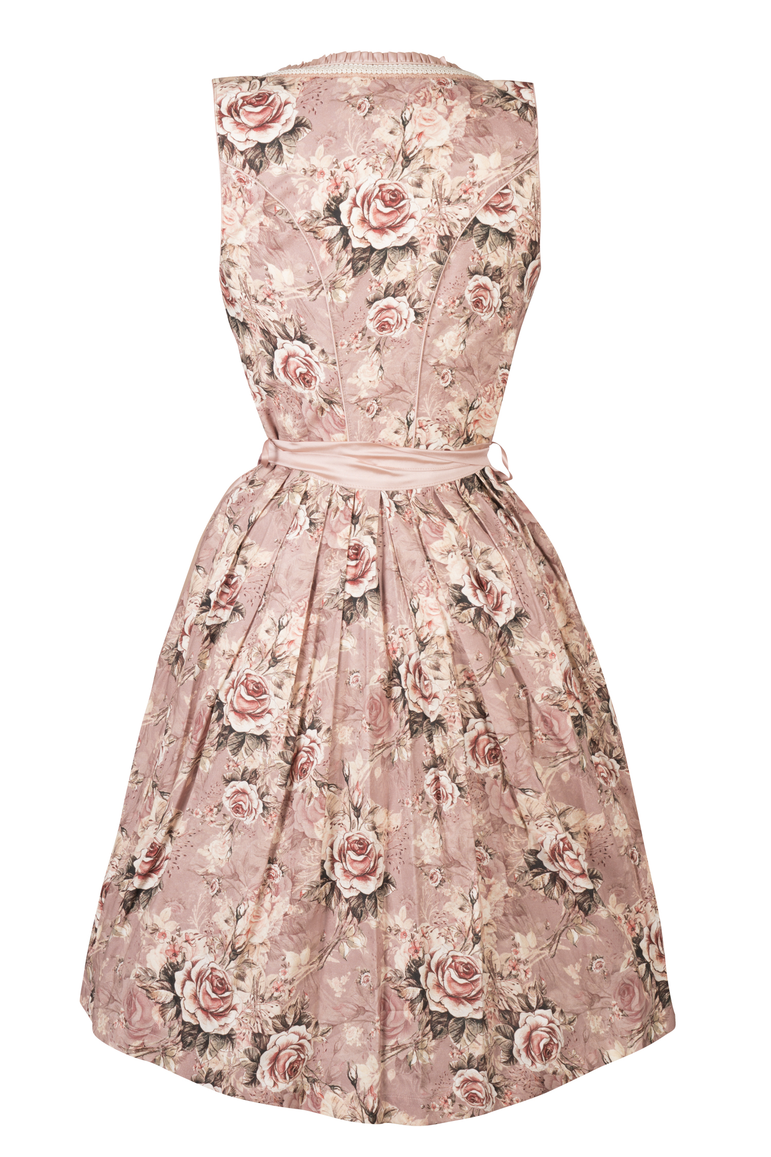Dirndl Delphine mit floralem Muster Rückansicht