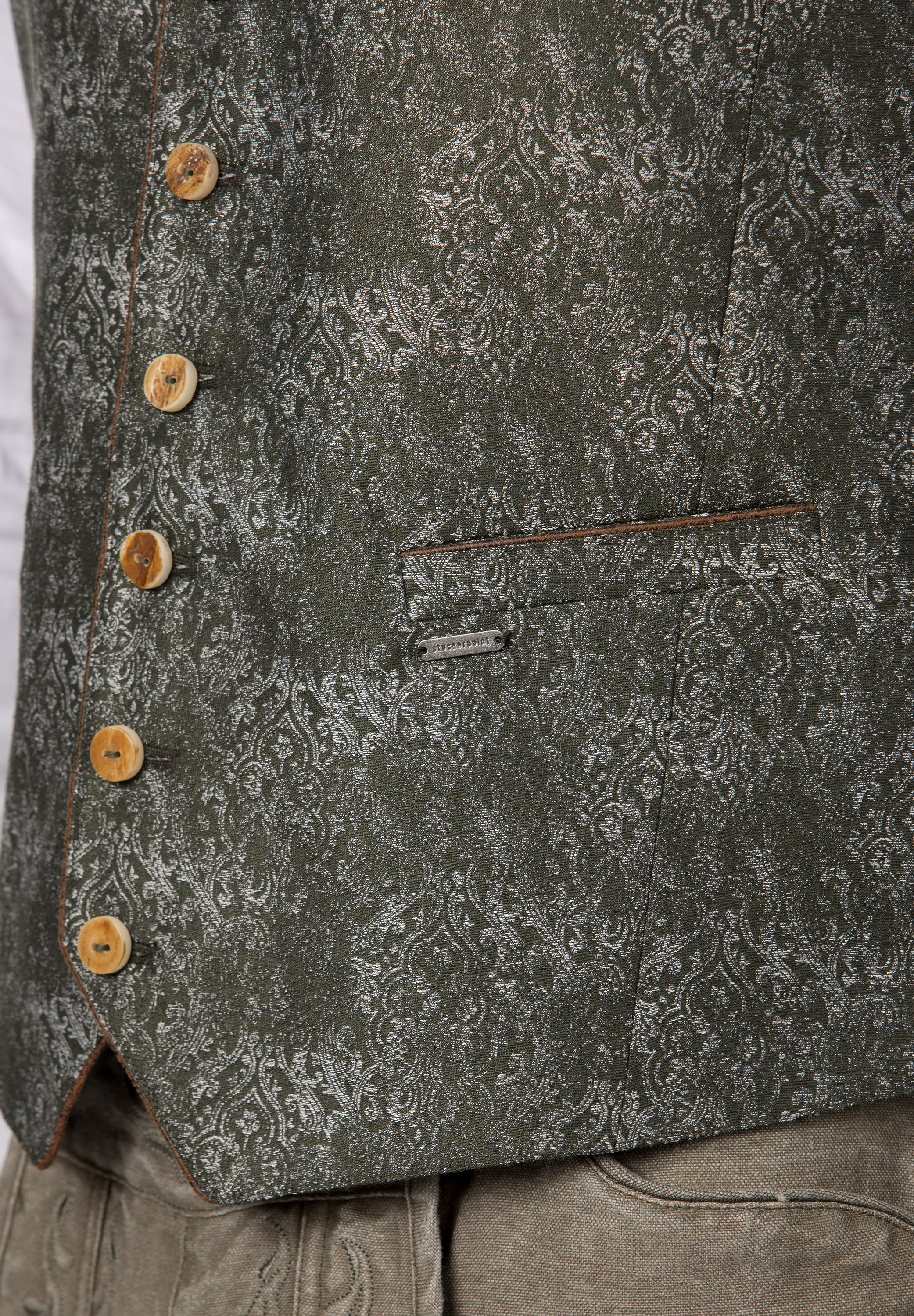 braun grüne herrenweste