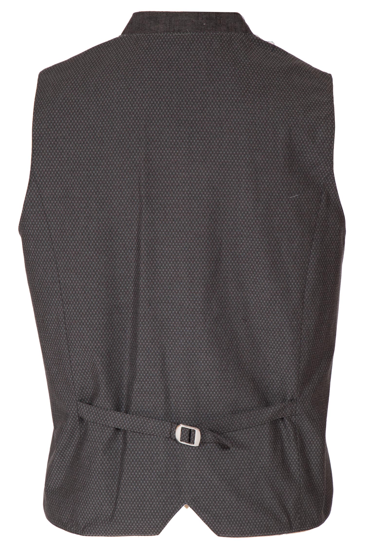 Trachtenweste in dunkelblau aus Webstoff mit Punkten hinten