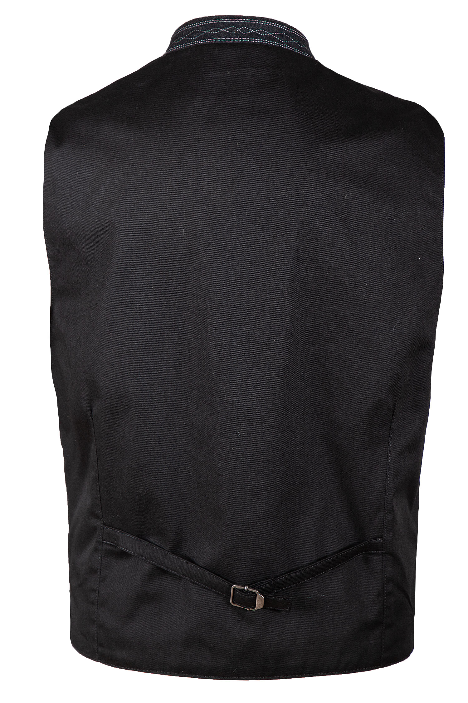 Trachtenweste Hausler aus Loden in anthrazit - Rückansicht