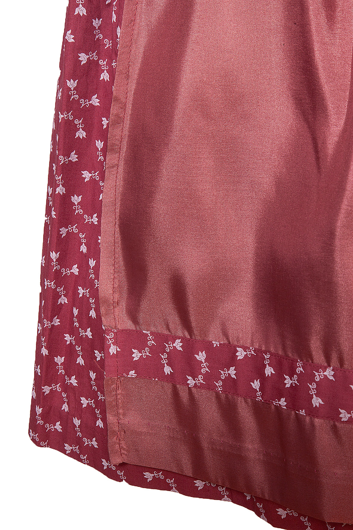 Dirndl in rot mit Blumenmuster - Detail Rock