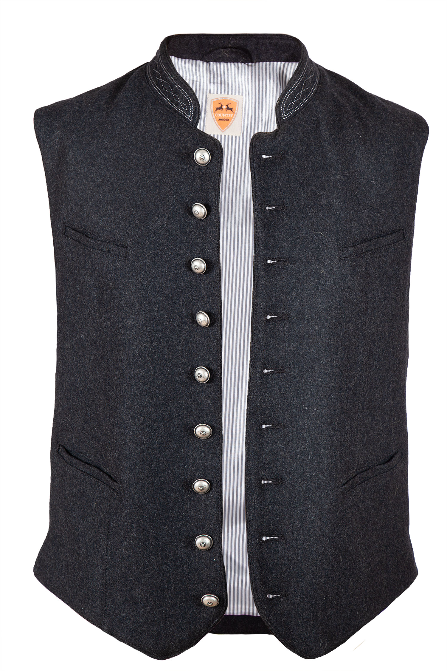 Trachtenweste Hausler aus Loden in anthrazit