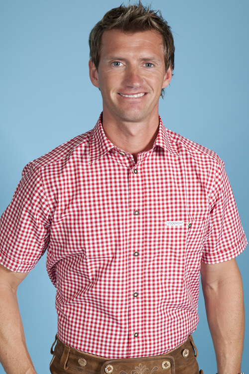 emptyTrachtenhemd Kurzarm Renko von Stockerpoint in rot weiß Model 