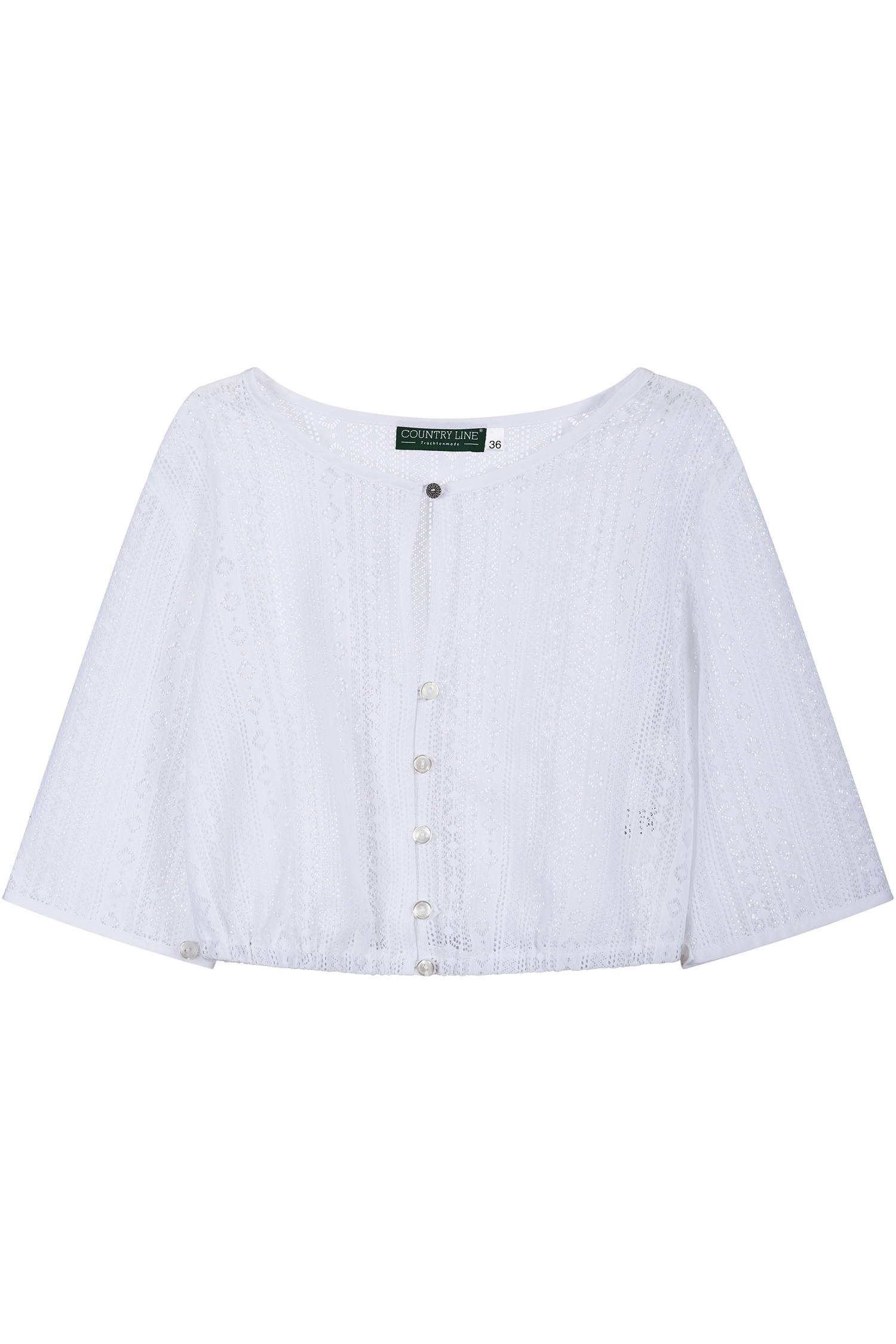 Country Line Halbarmbluse in Weiß 