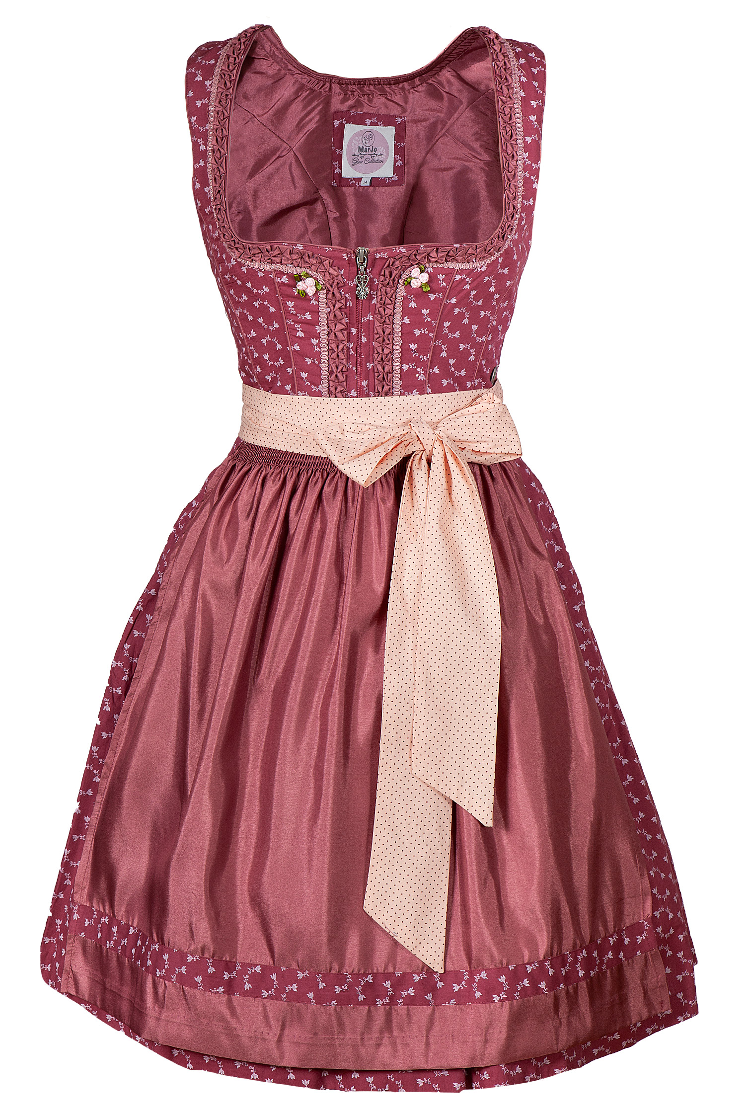 Dirndl in rot mit Blumenmuster