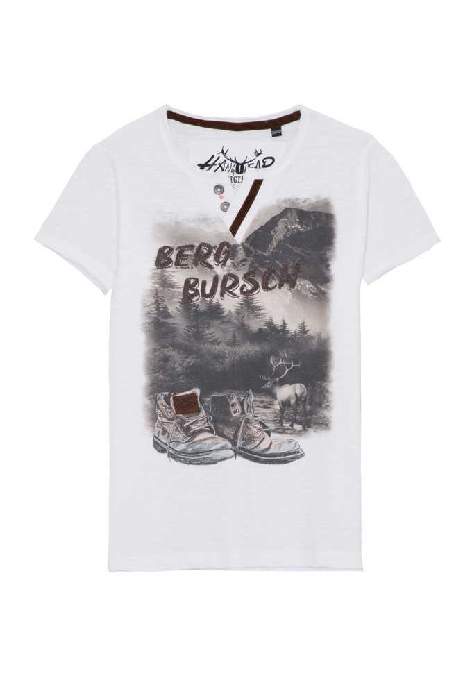 modisches Trachtenshirt von hangOwear in weiß