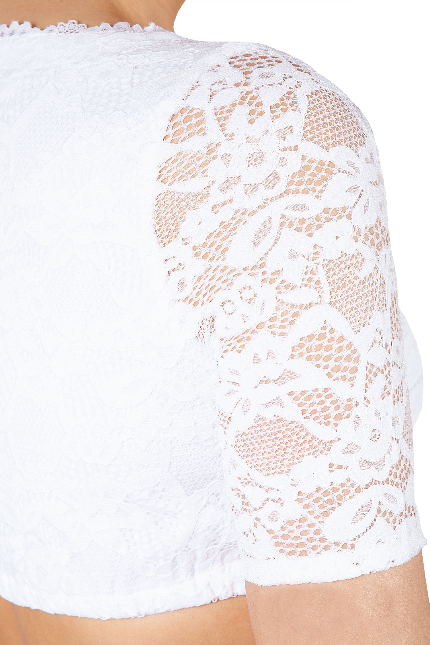 Komfortable Bluse Gelina-Maurina in weiß - Detail Rücken