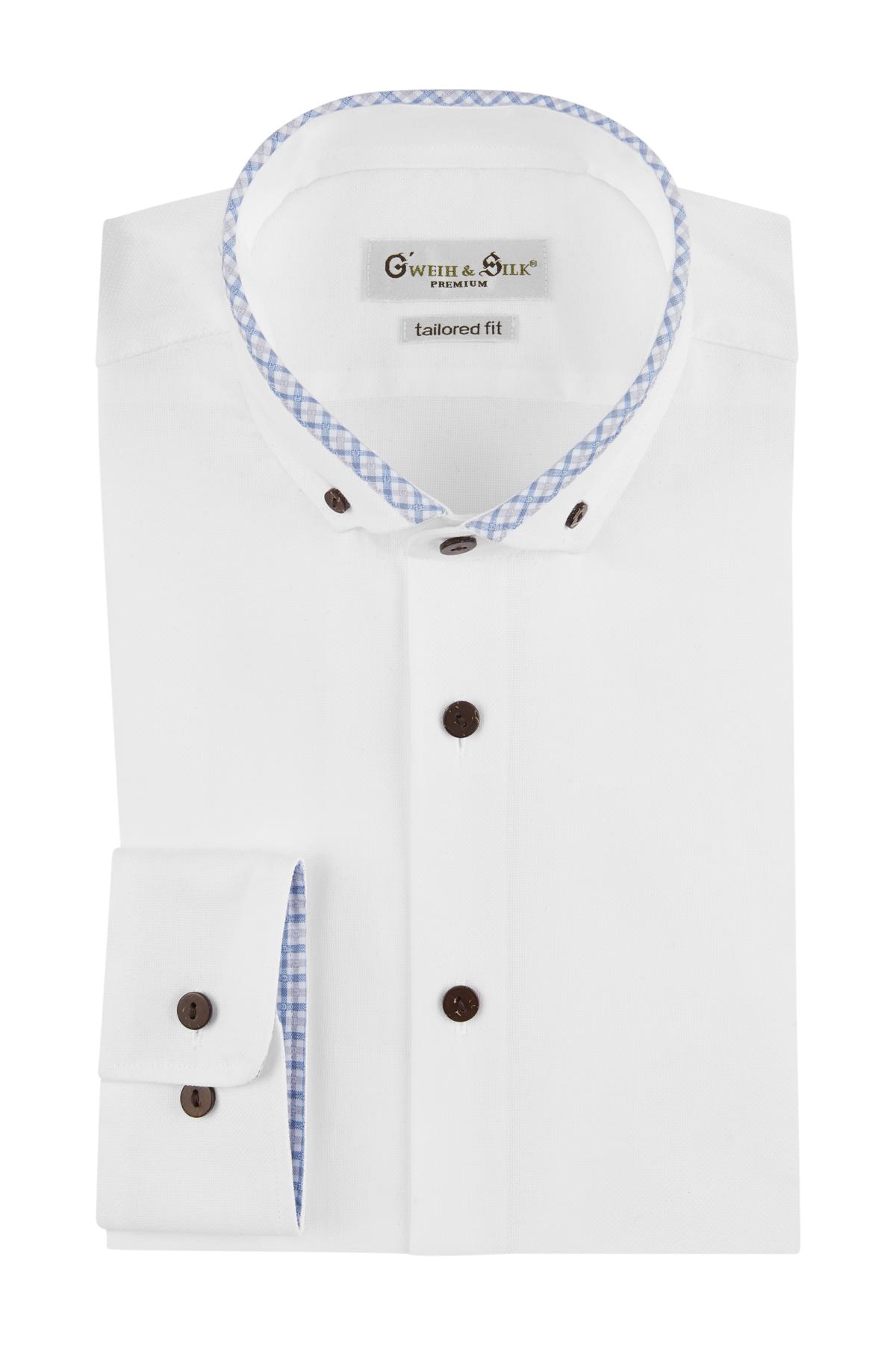 Weißes Trachtenhemd Klostersee Gweih & Silk