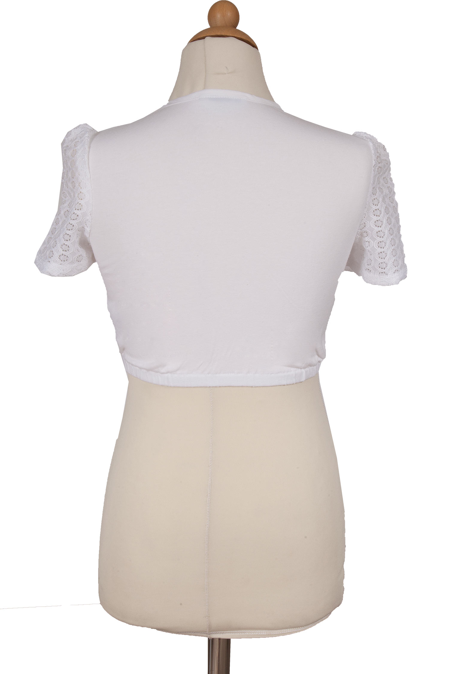 Kinder Dirndlbluse in weiß zum wechseln hinten