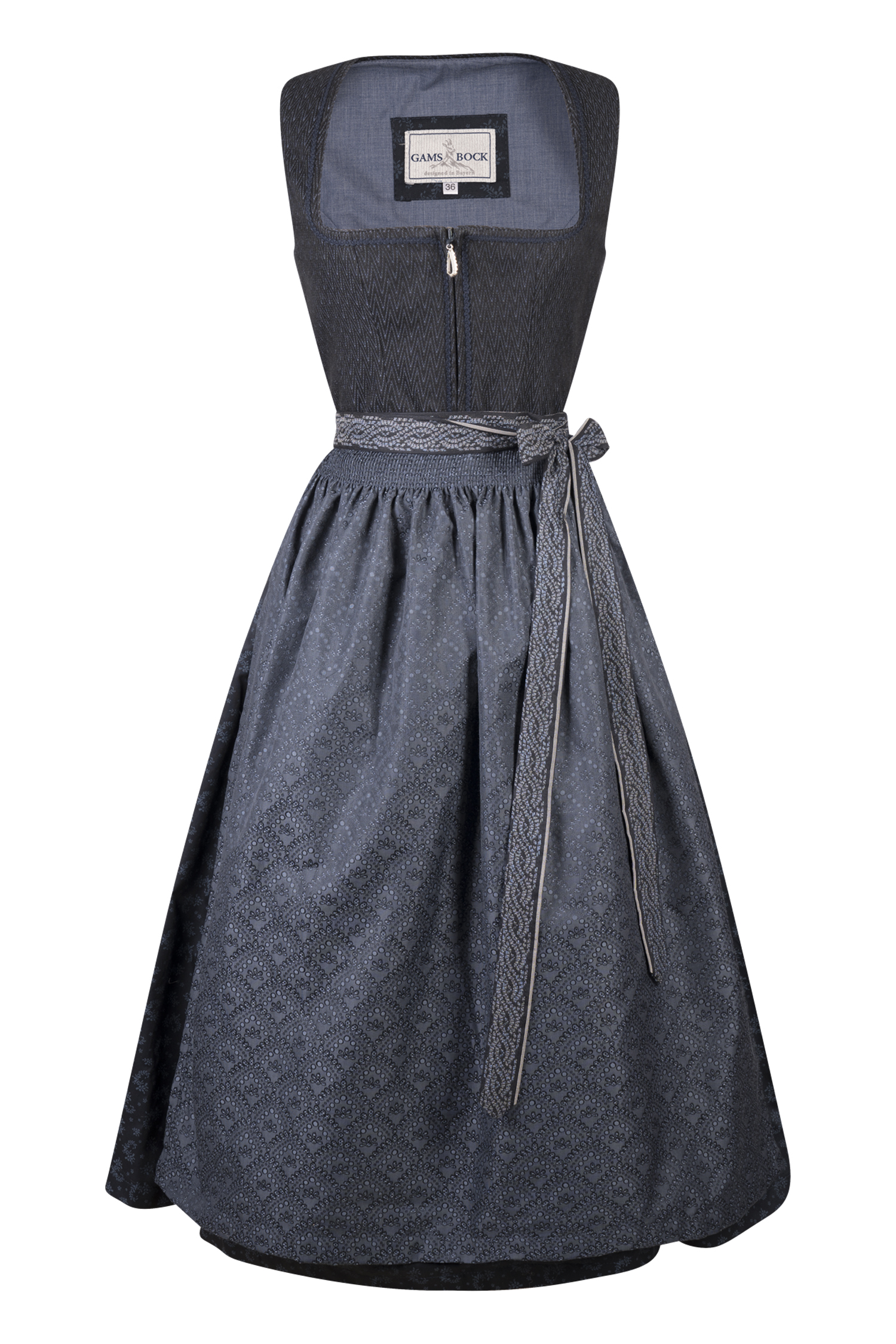 Gamsbock Dirndl in Marine Blau