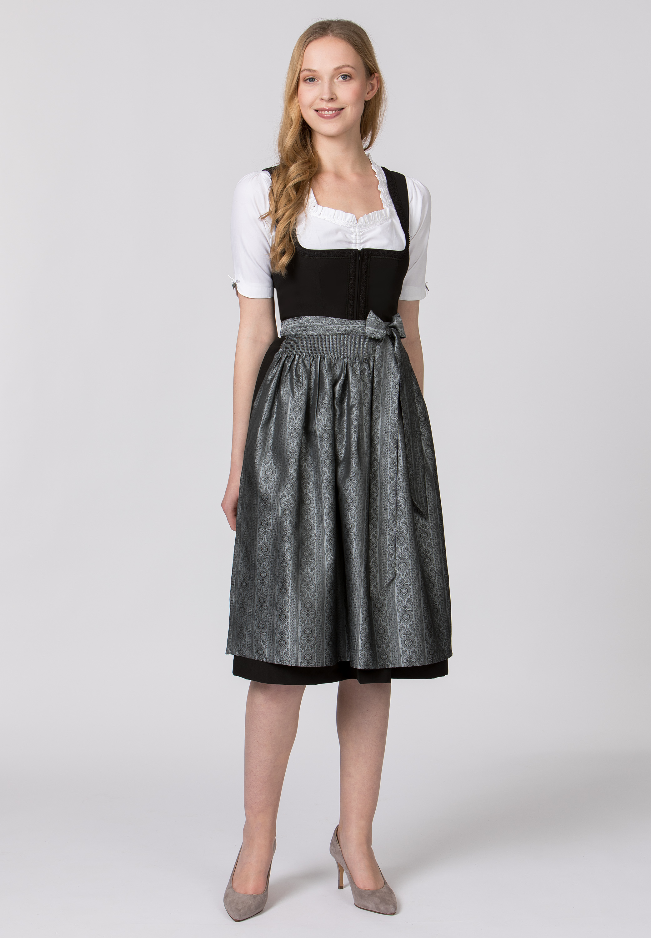graue Dirndlschürze