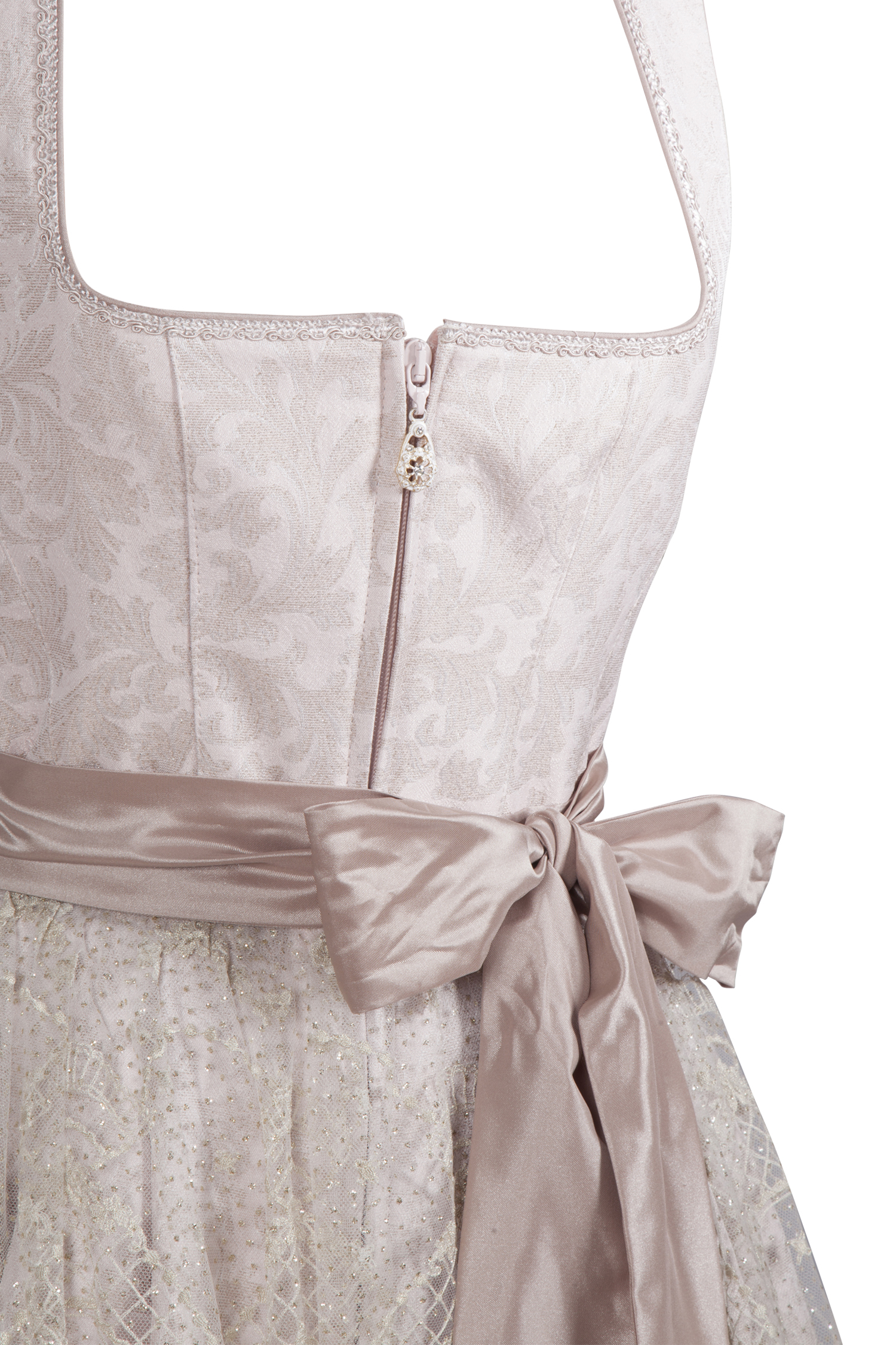 Brautdirndl in altrose von Tramontana - Detail Mieder