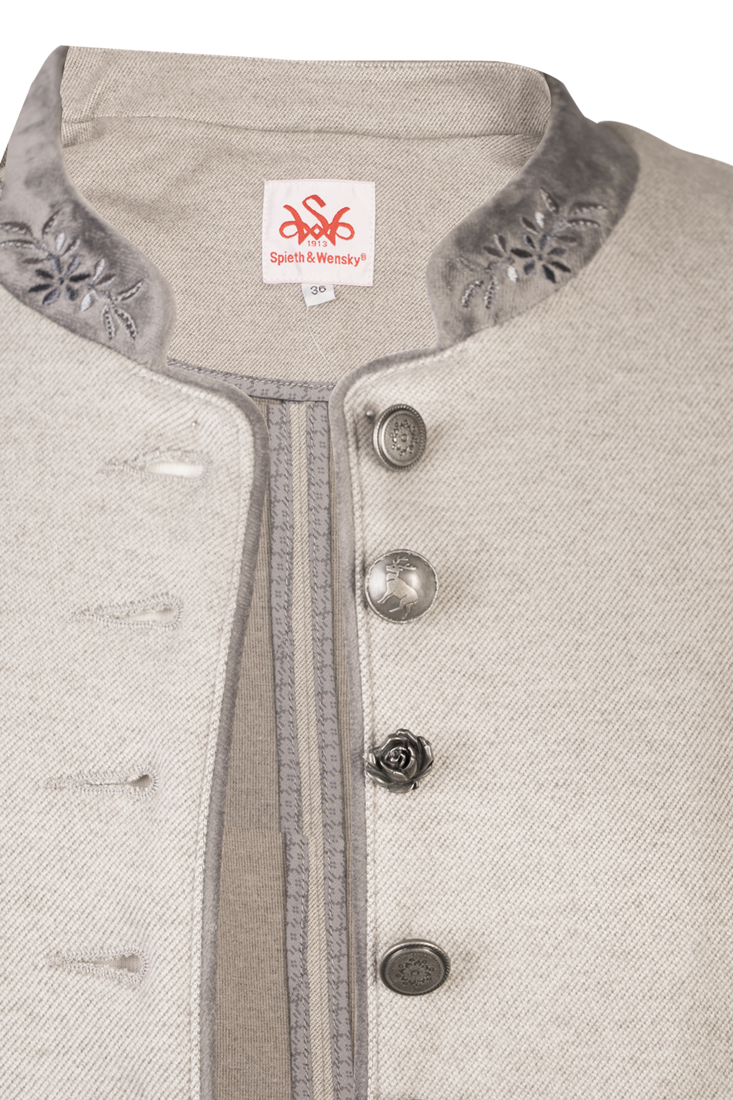 2243-0003-gr3-24-09-0905508 Loden Jacke Eugenie Detail Knopfleiste