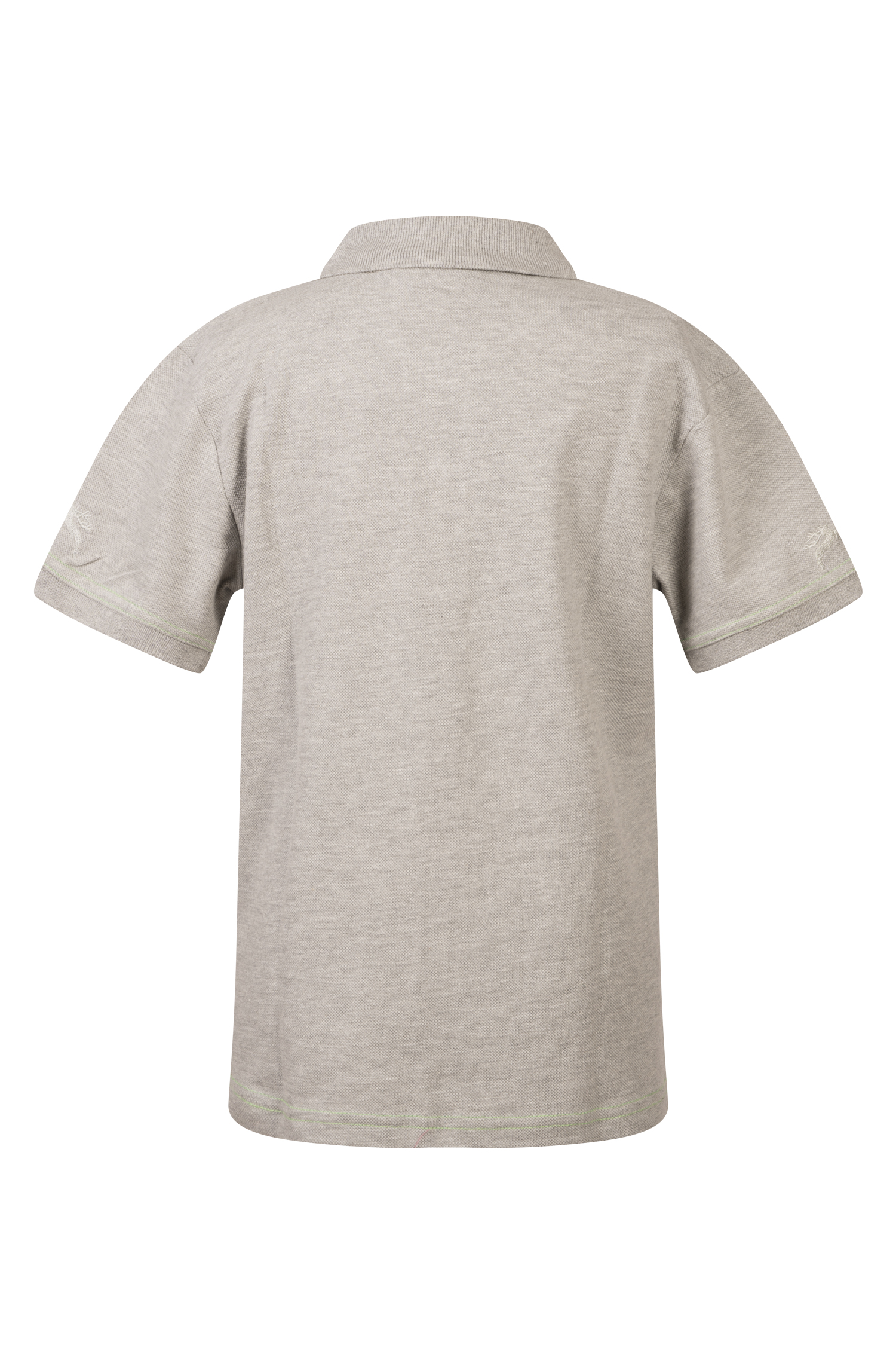 Kinder Trachten Poloshirt Hellgrau Rückansicht