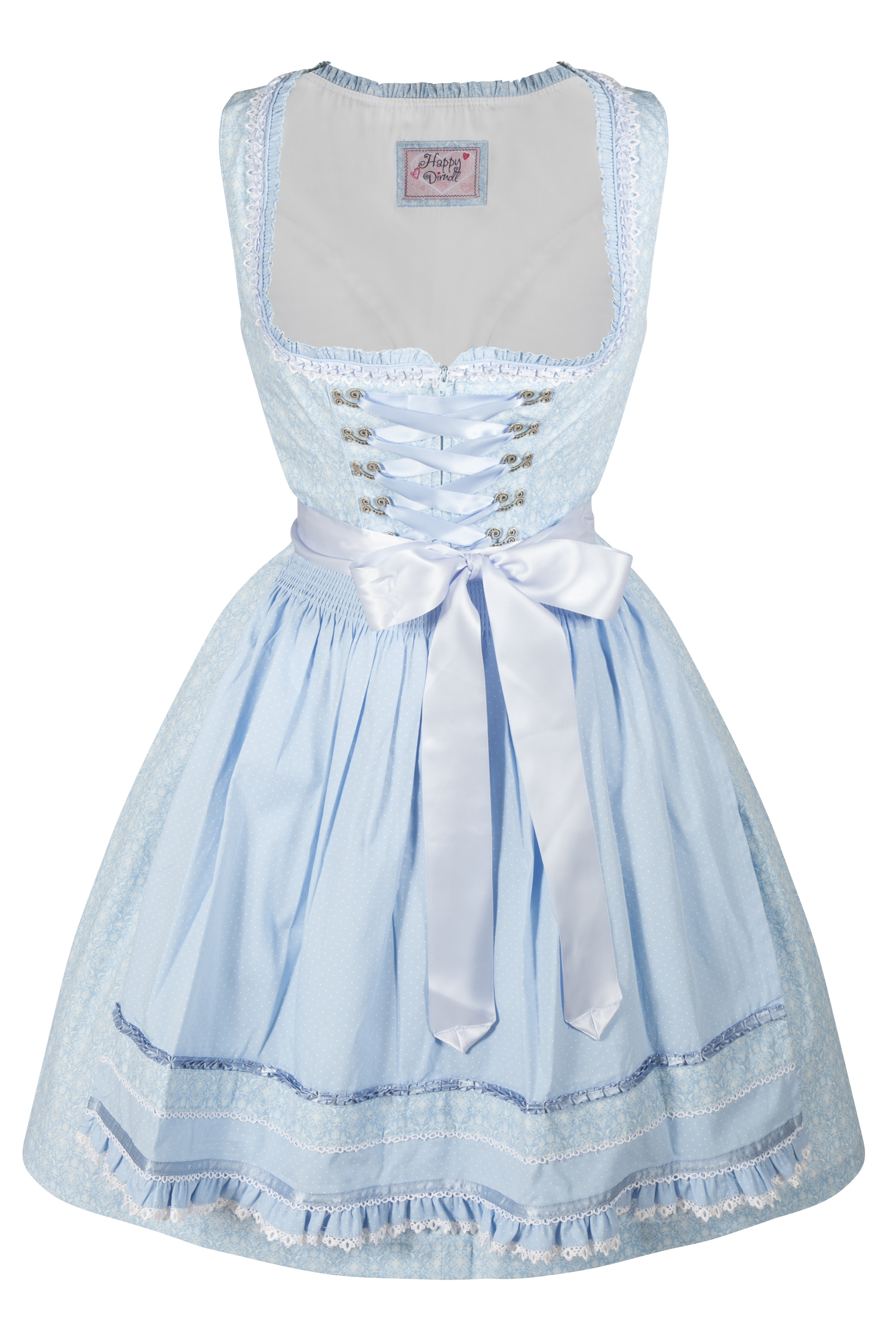 Aufwendiges Dirndl in hellblau von Happy Dirndl