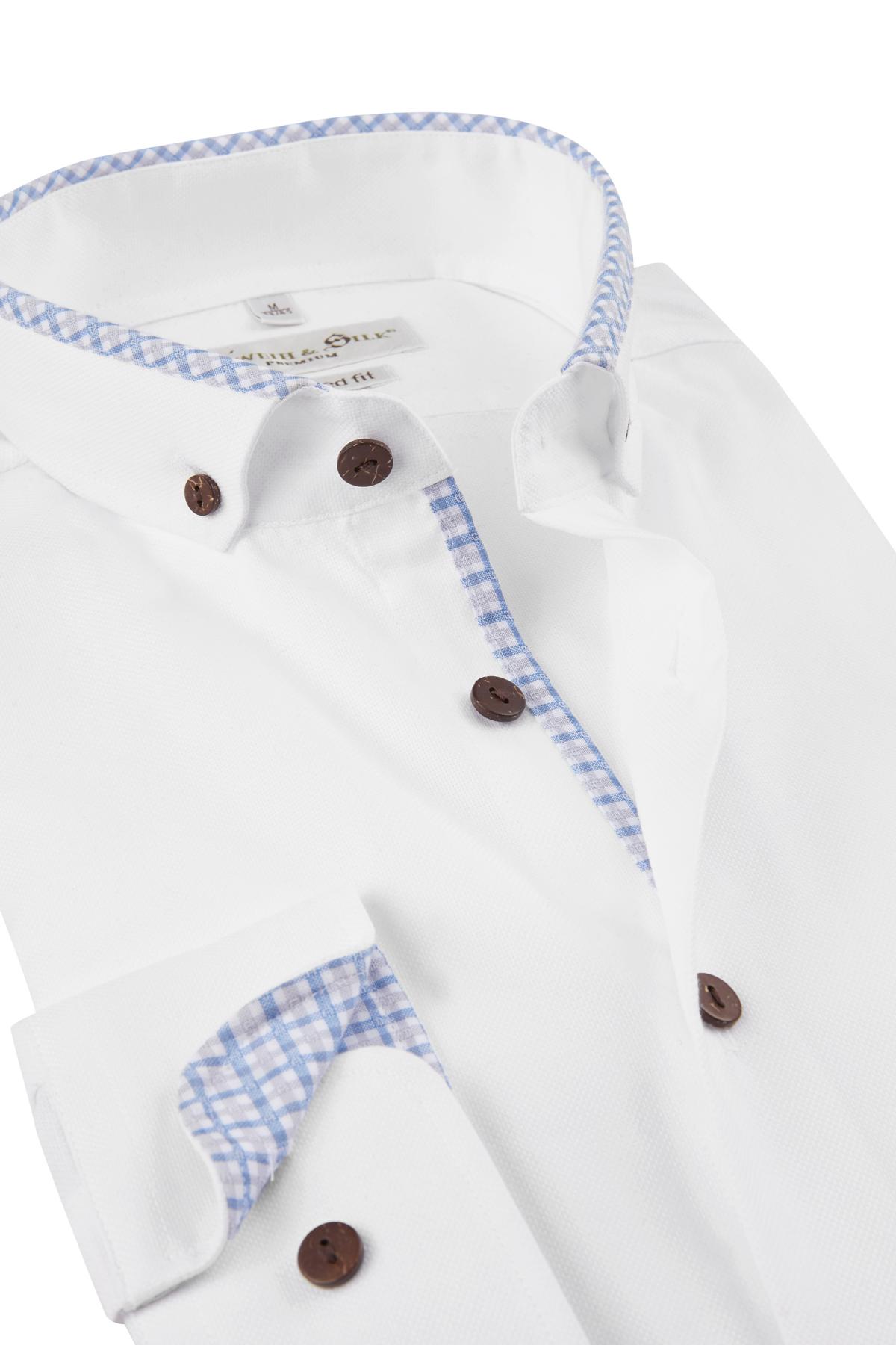 Klostersee Trachtenhemd in weiß von Gweih & Silk