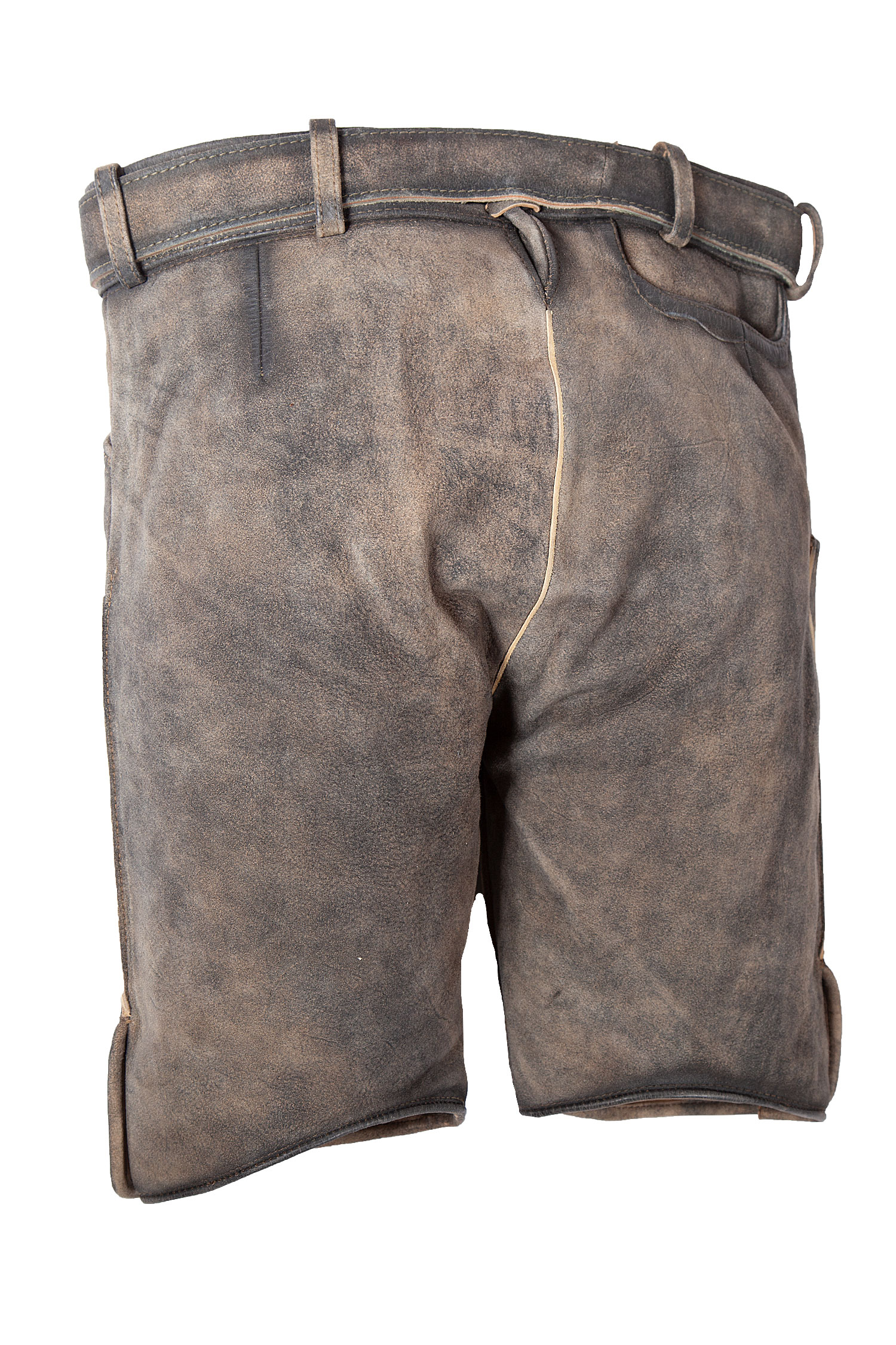 Kurze Lederhose Romano in torf von Stockerpoint - Rückansicht