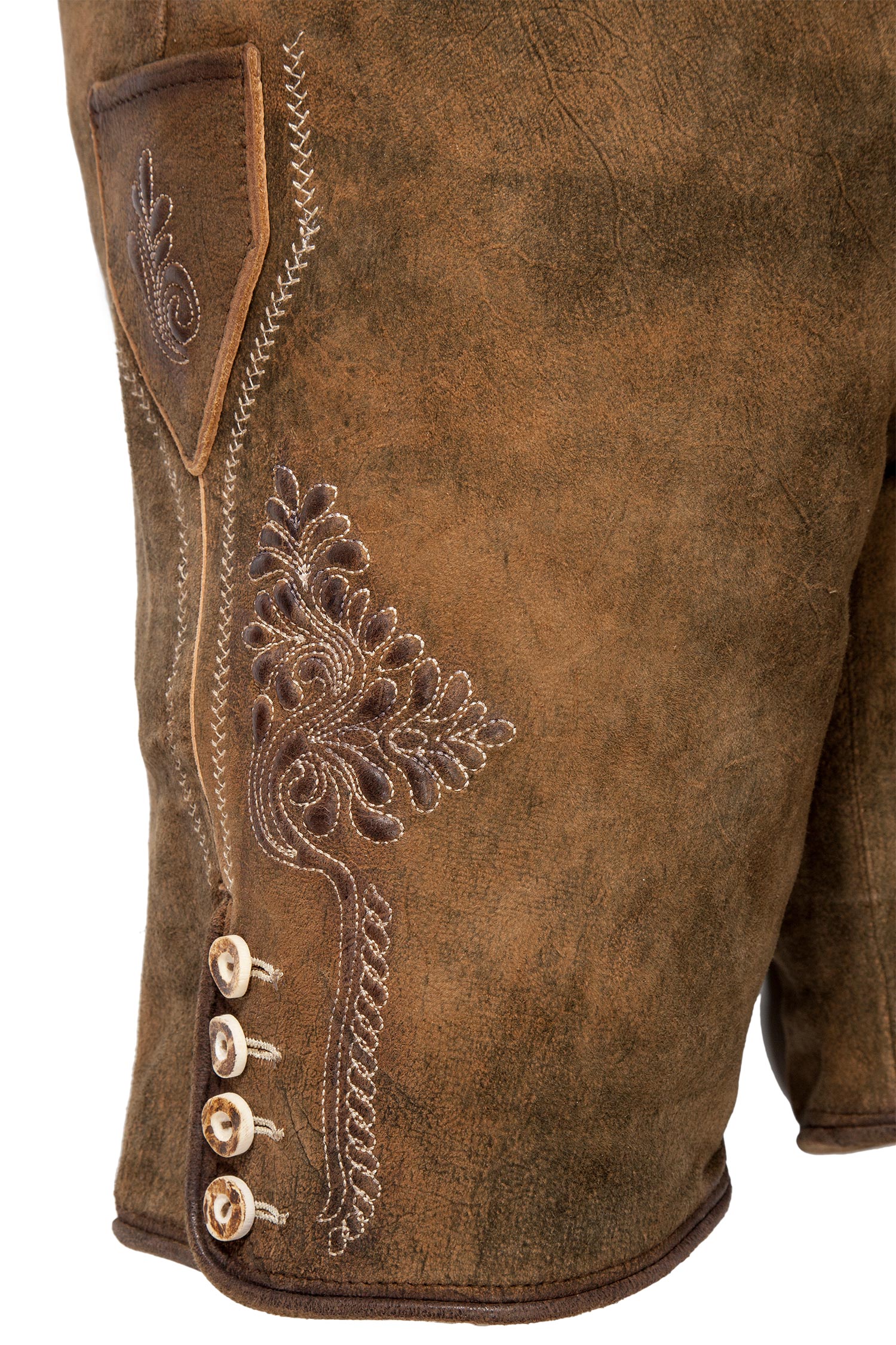 Kurze Lederhose Tracht Corbi in havanna Bein