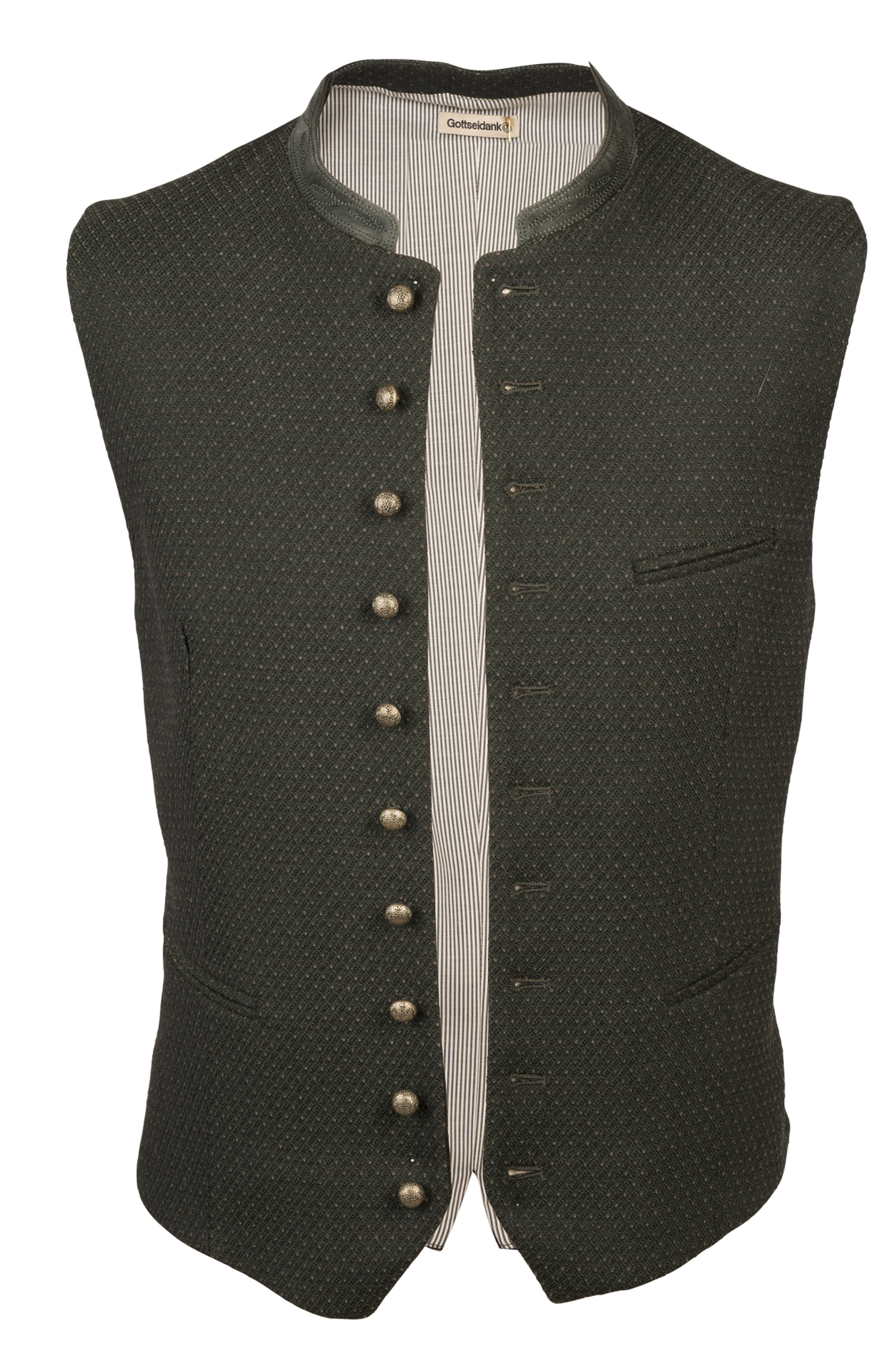 Trachtenweste Konstantin in Dunkelgrün 