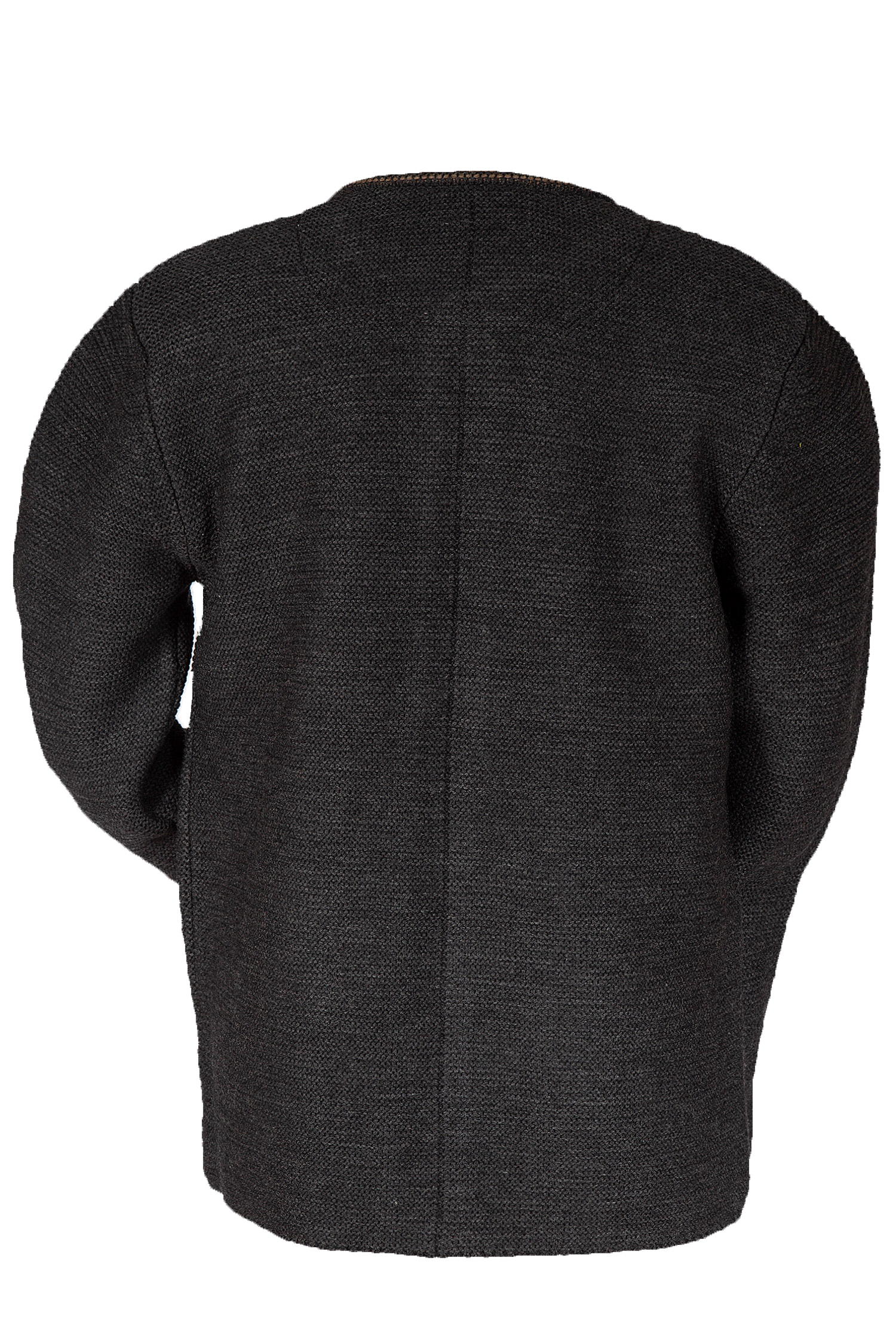 Trachten Strickjacke Hausstein in schwarz - Rückseite