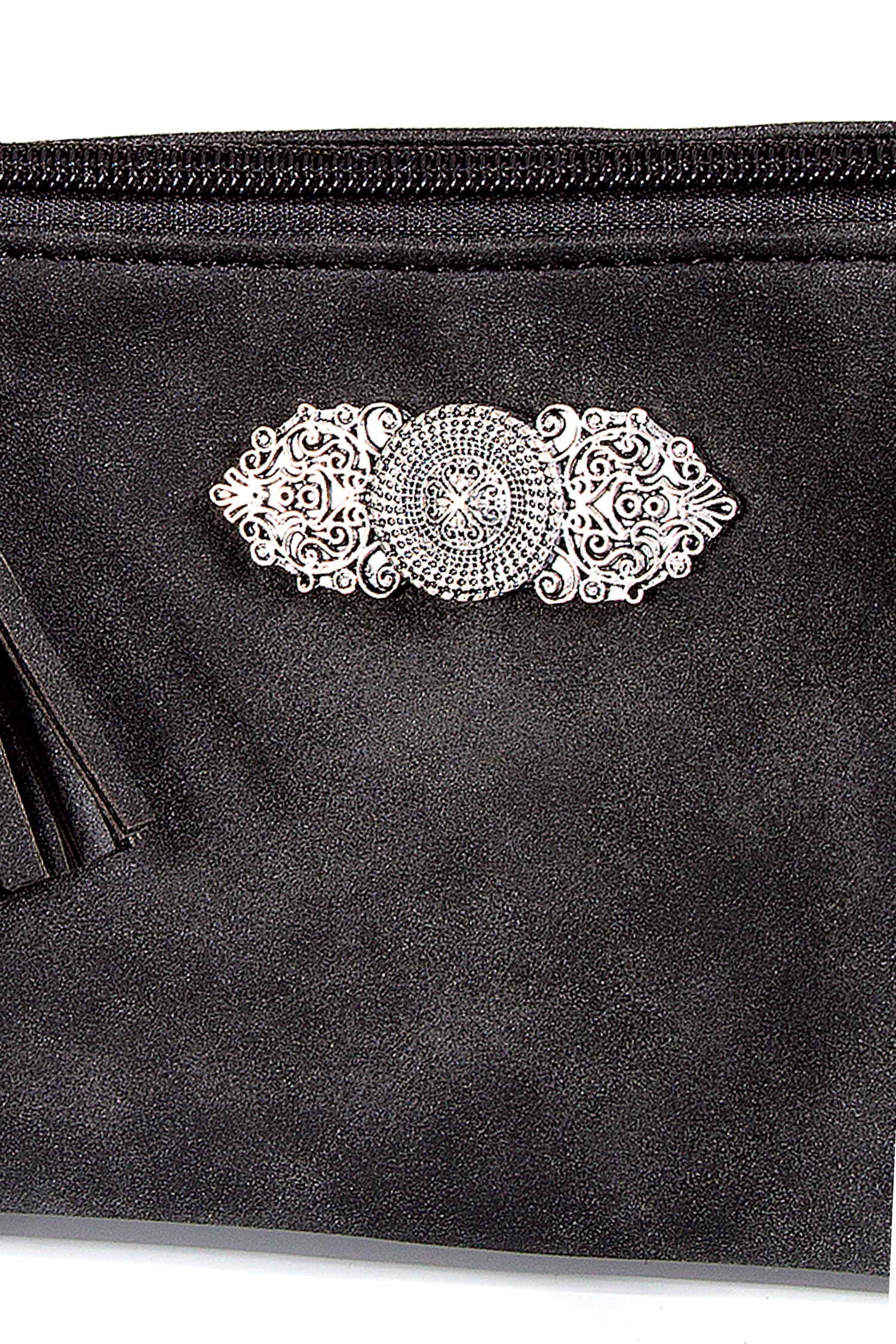 Kleine Trachtentasche in schwarz zum umhängen Detail