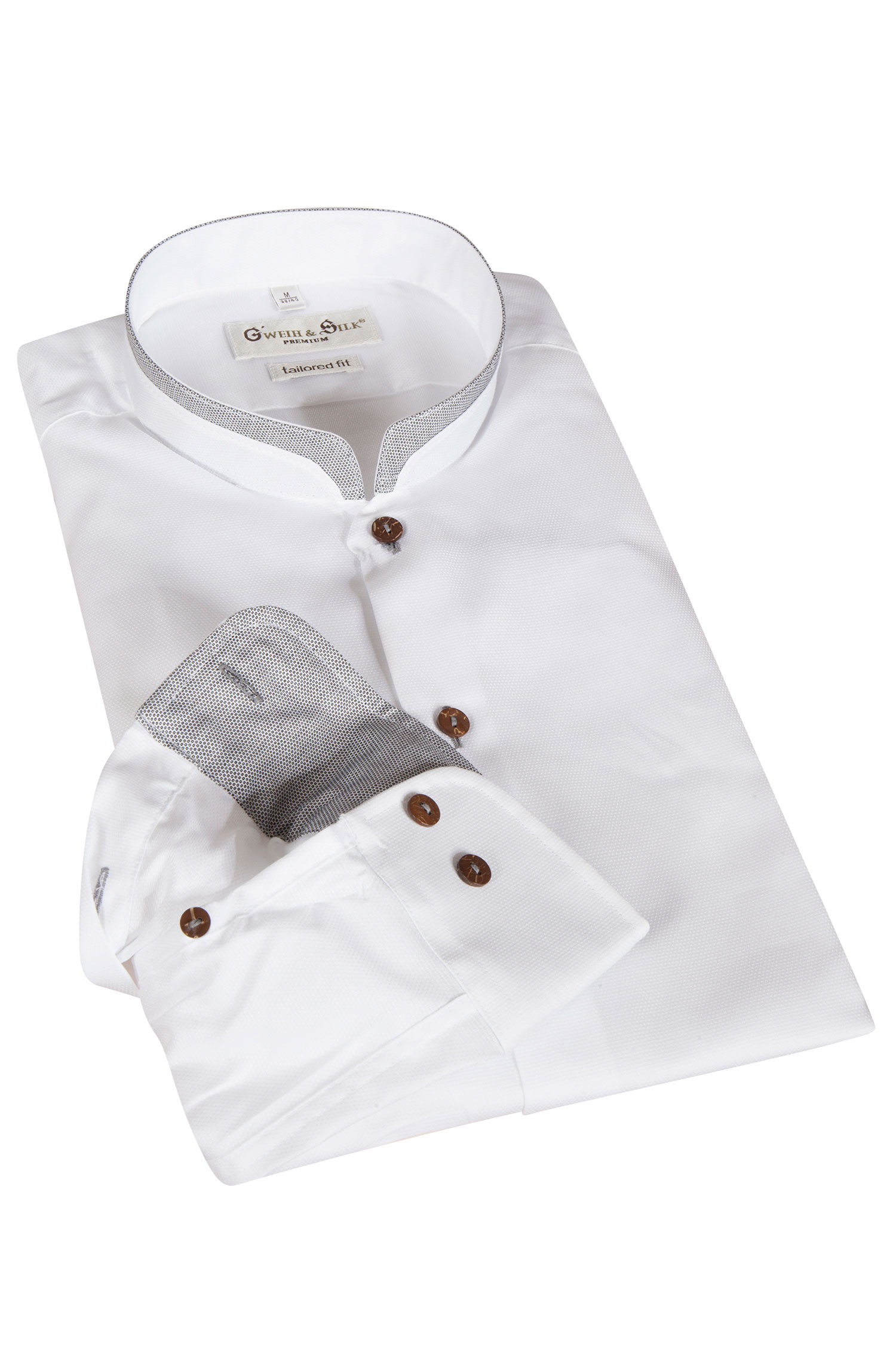 Trachtenhemd Simssee in weiß