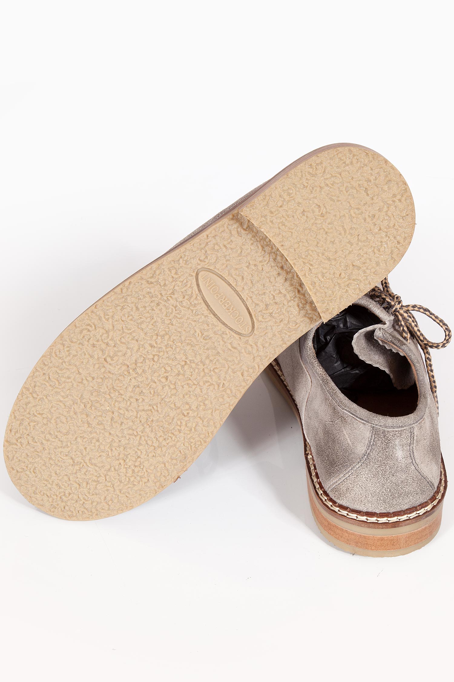 Trachtenschuhe aus Leder in grau als Haferlschuh Sohle